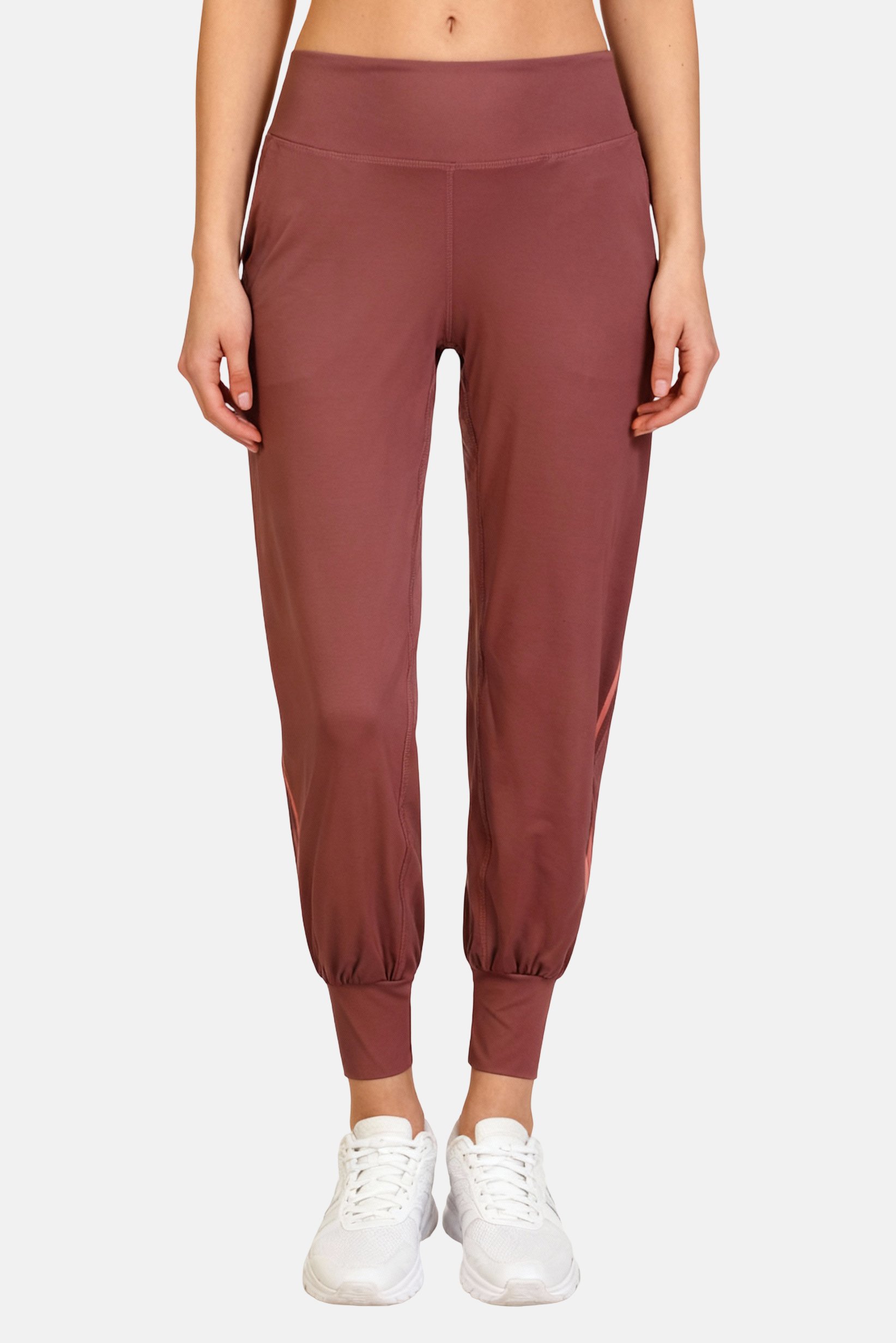 Women Plus Size Pull On Training Leggings, Brown