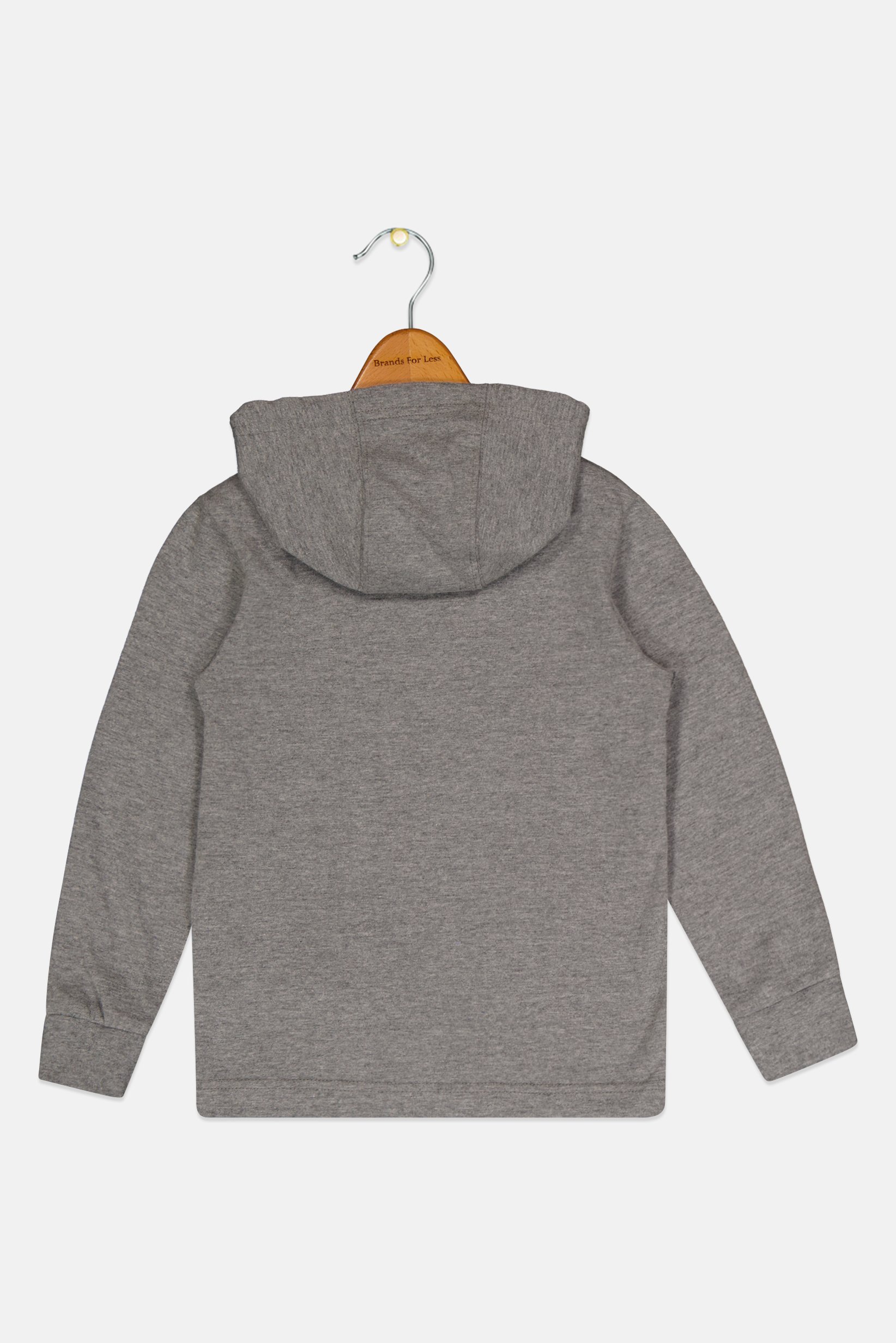 Toddlers Boy Sportswear Fit Brand Logo Outdoor Hoodie, Heather Grey