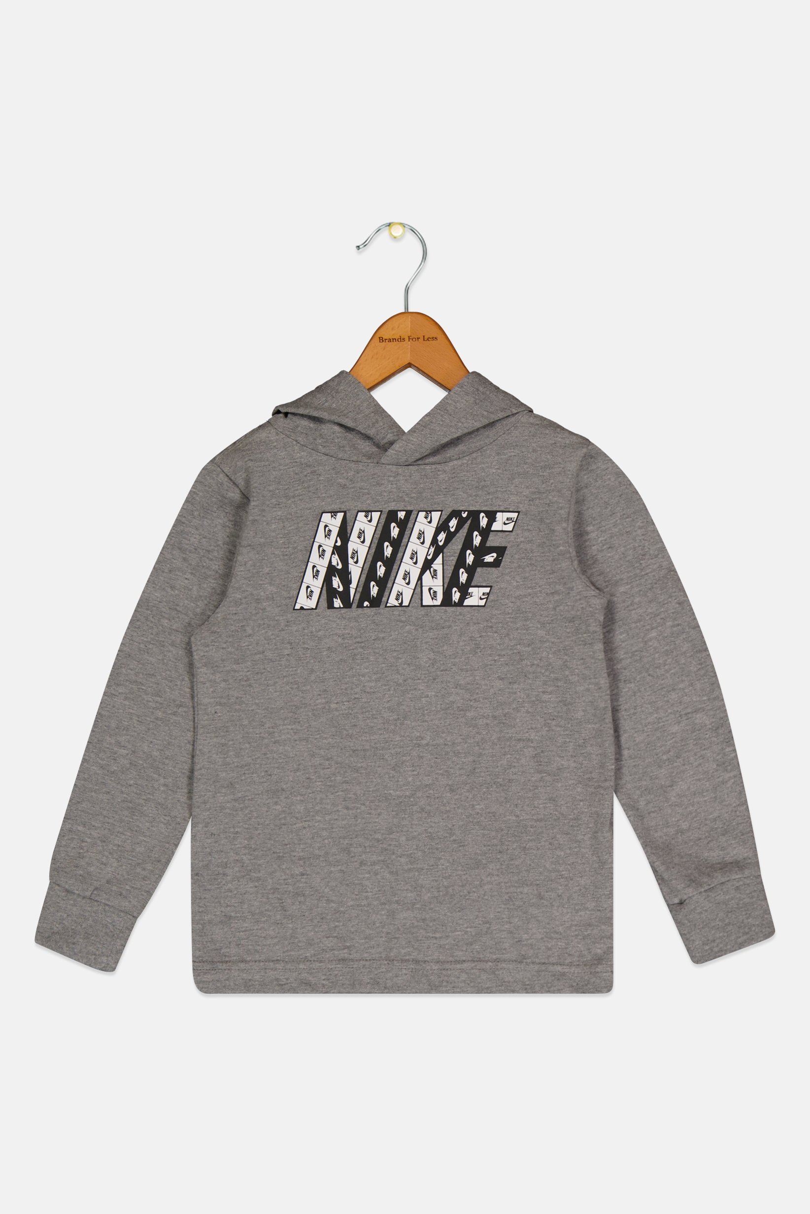 Toddlers Boy Sportswear Fit Brand Logo Outdoor Hoodie, Heather Grey