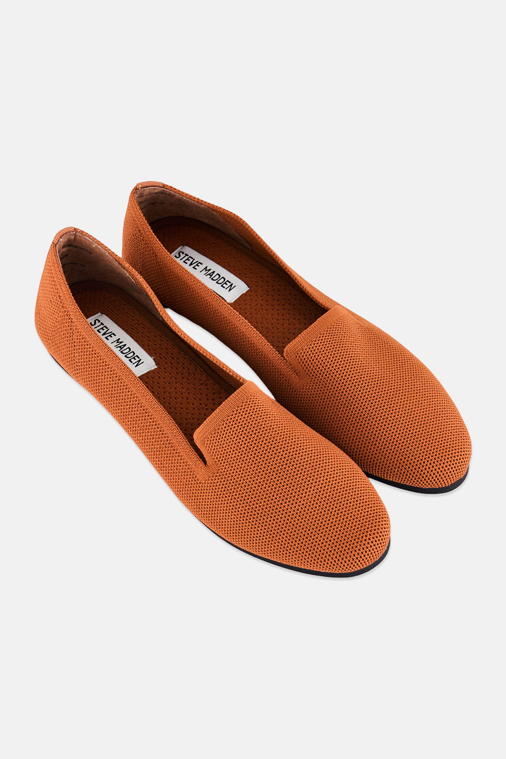 Women Knitted Slip On Flat Shoes, Brown