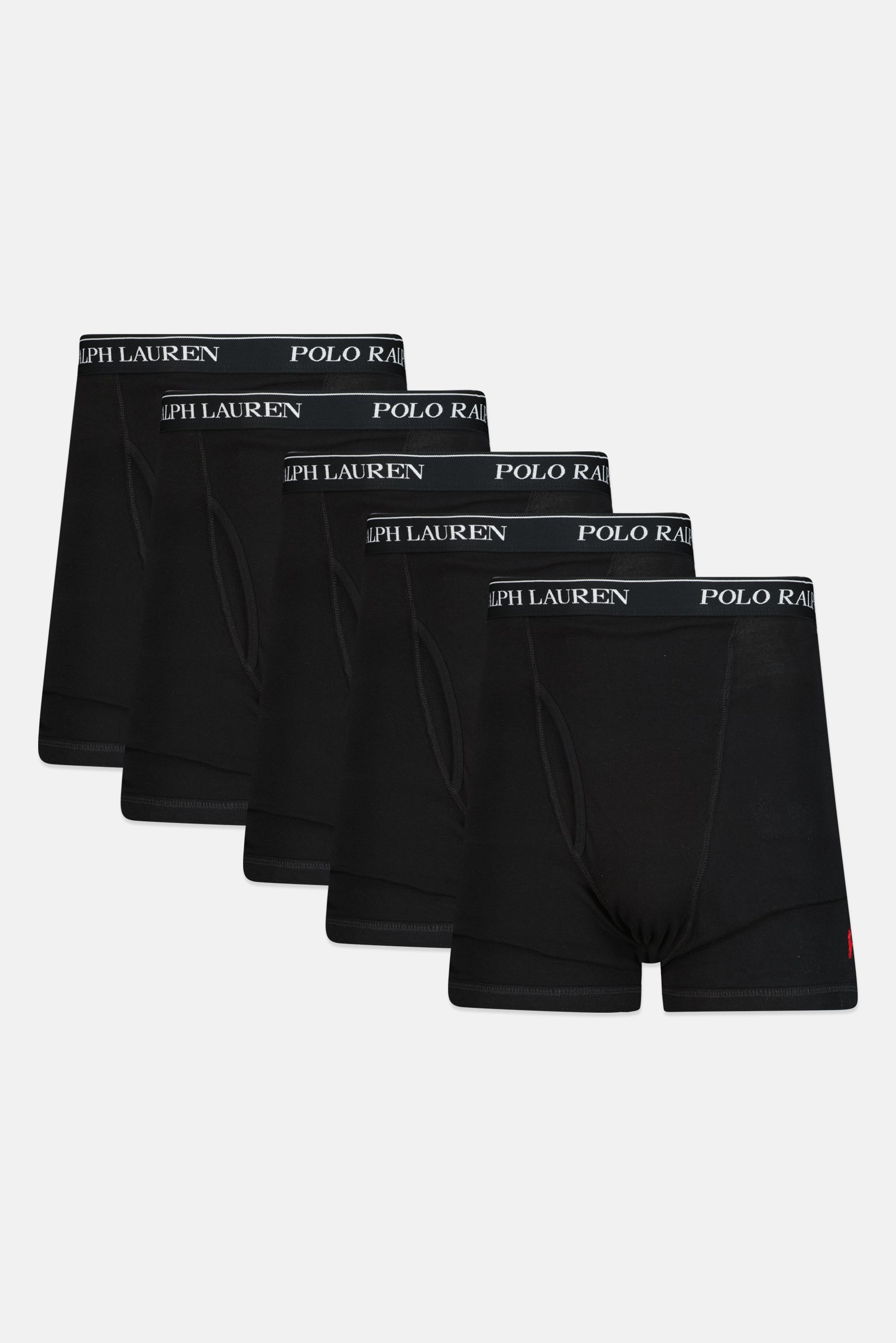 Polo Ralph Lauren Men 5pcs Classic Logo Cotton Boxer Brief, Polo Black
