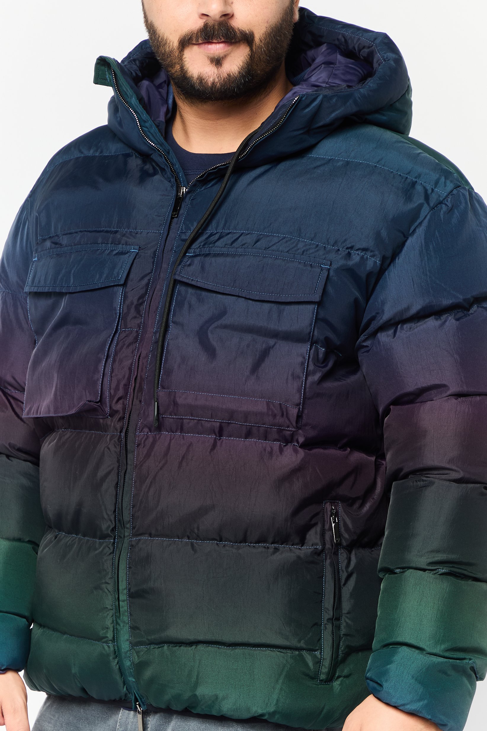 Emporio Armani Men Quilted Puffer Jacket Vest, Multicolor