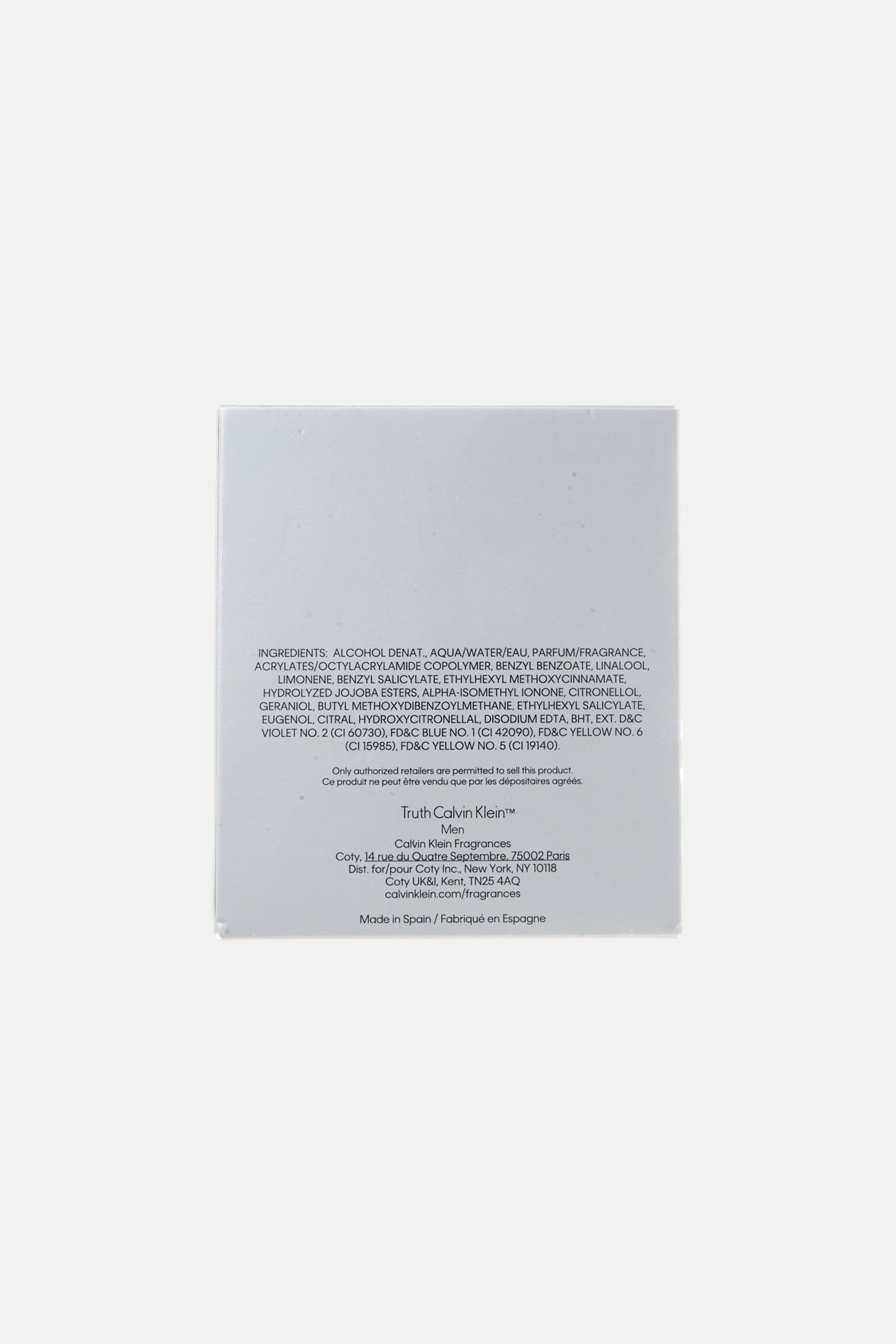 Truth Calvin Klein Eau De Toilette Spray 100 ml