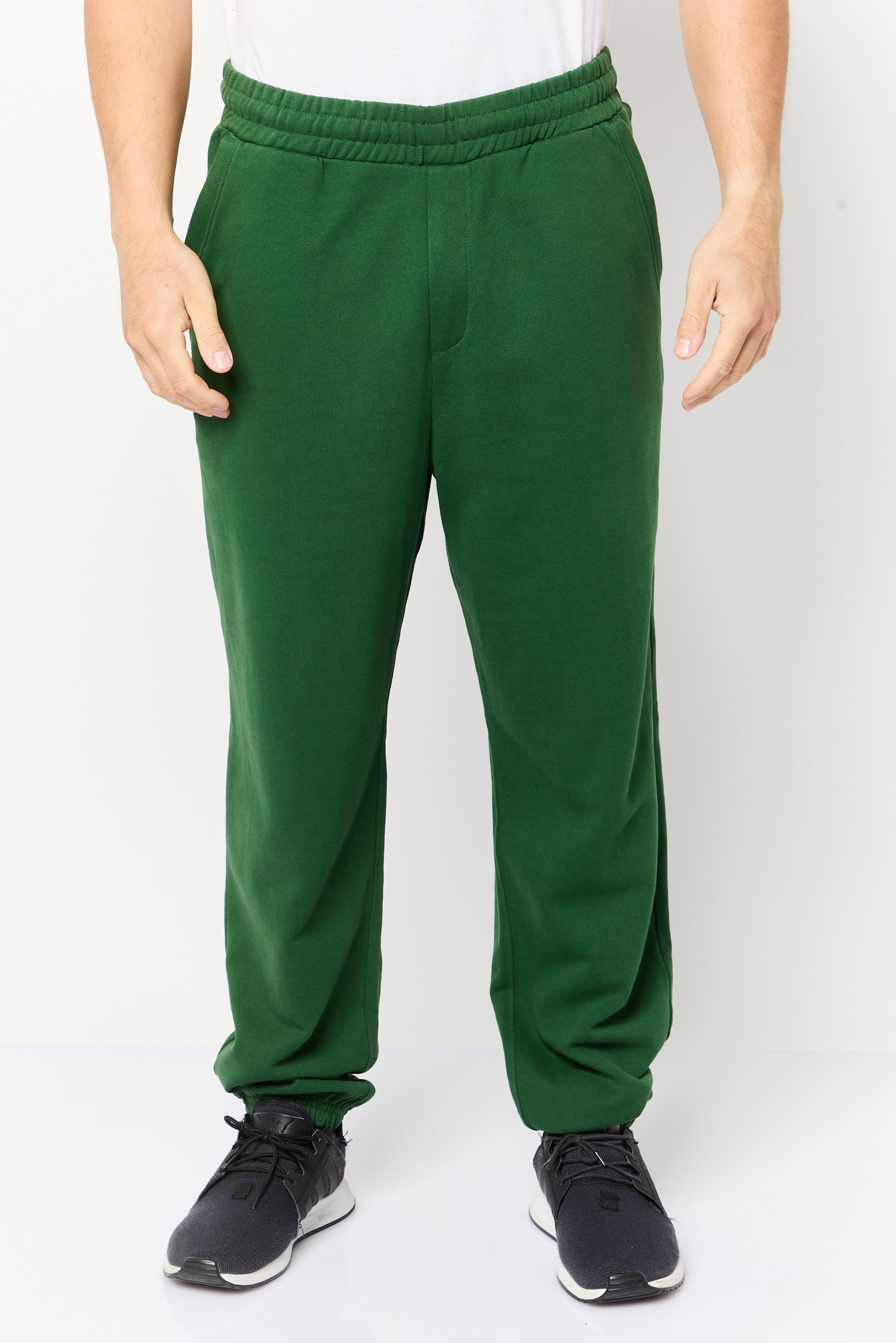 Men Regular Fit Solid Sweatpants, Green