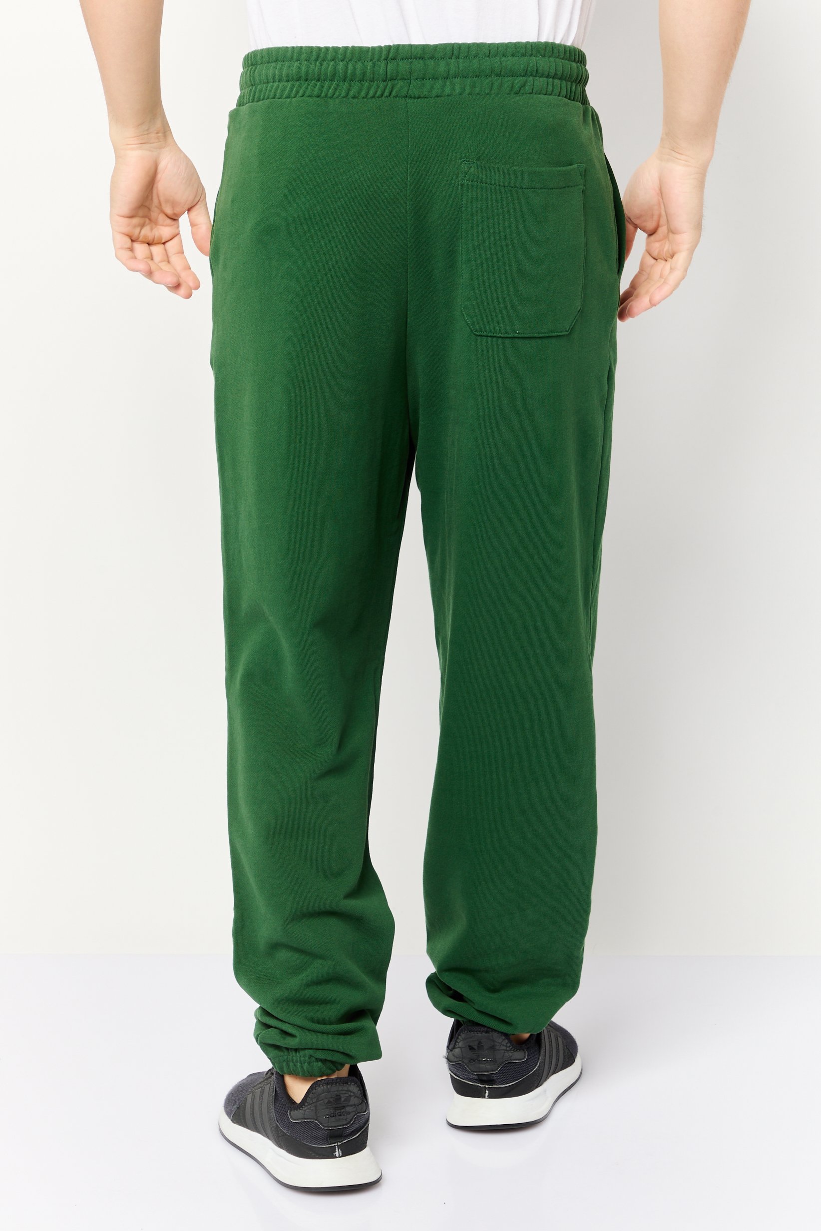 Men Regular Fit Solid Sweatpants, Green
