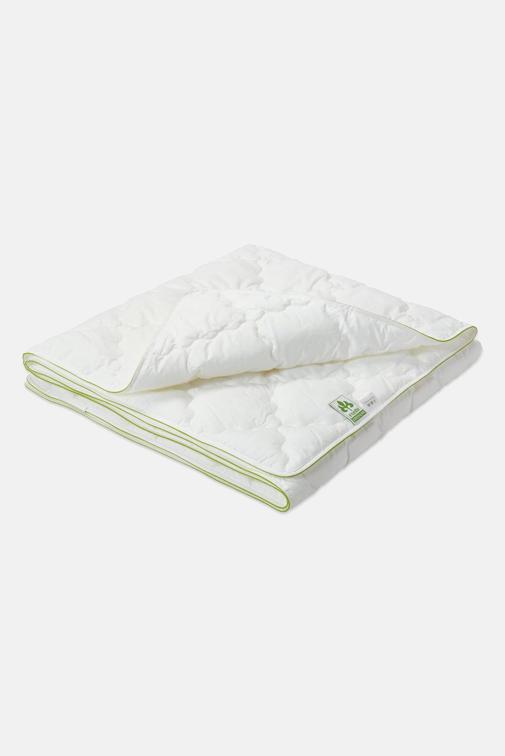 Single Greenline Quilted Bedsheet, White