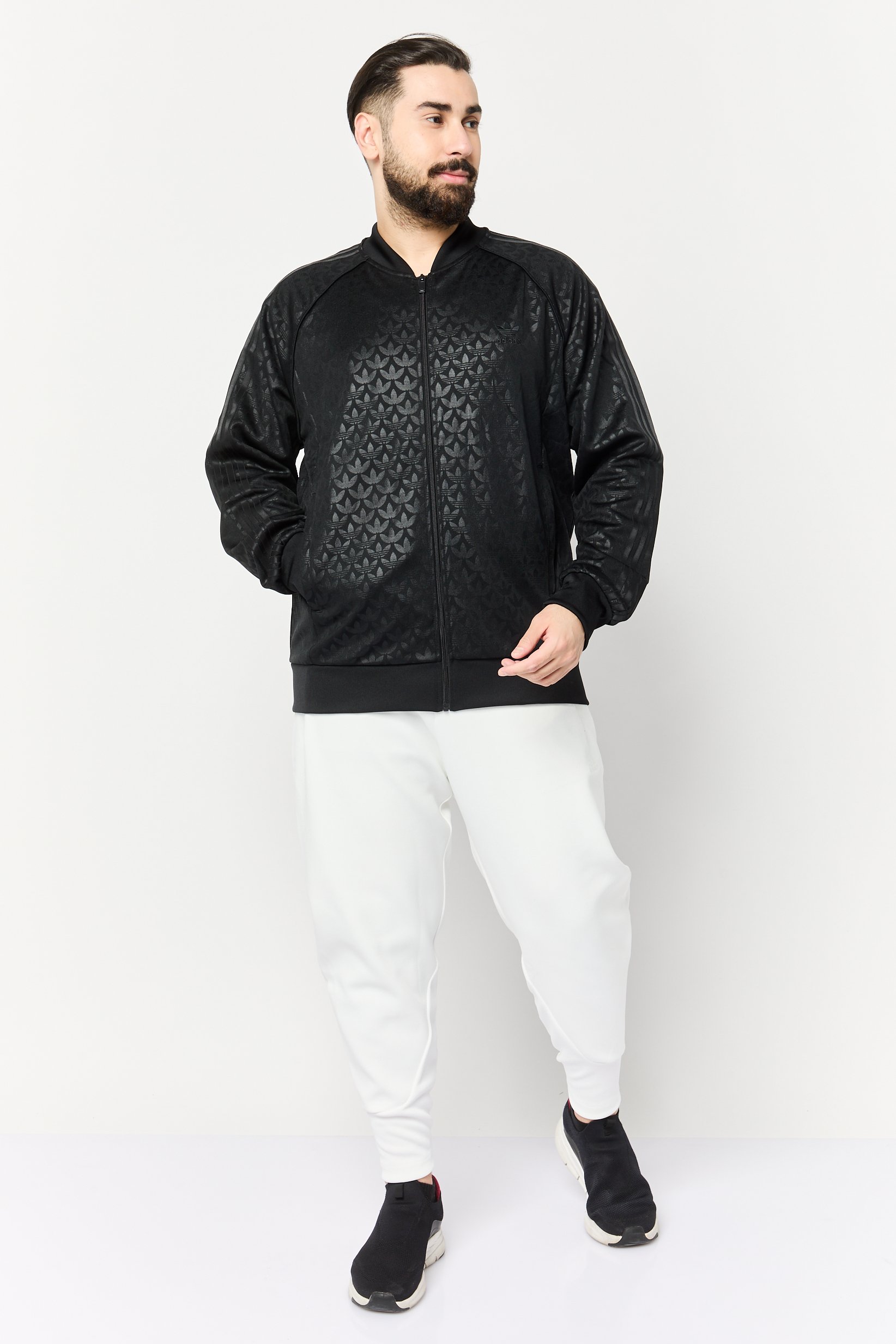 Men Sportswear Fit Long Sleeves Outdoor Jacket, Black
