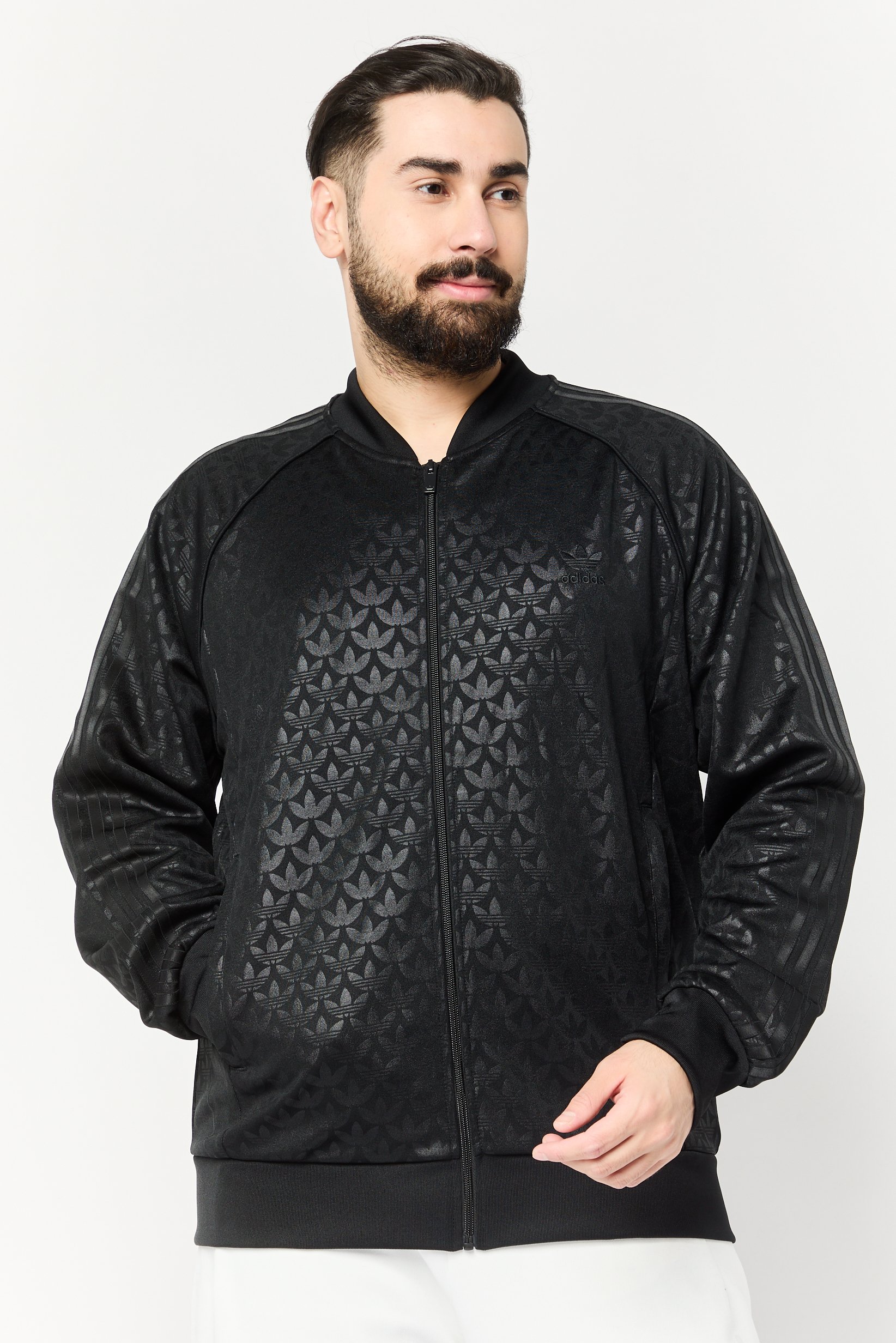 Men Sportswear Fit Long Sleeves Outdoor Jacket, Black