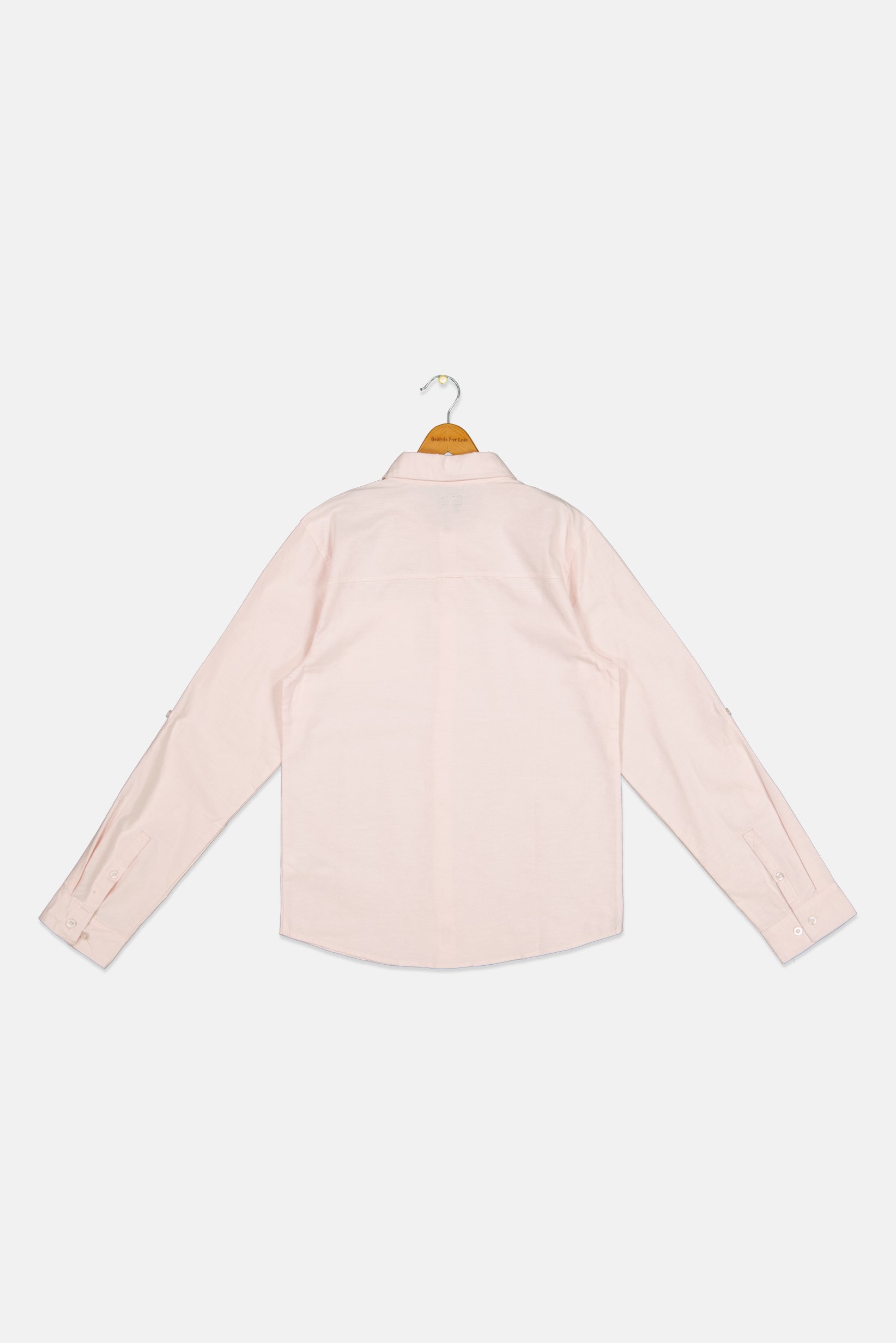 Kids Boy Regular Fit Solid Long Sleeves Casual Shirt, Pink