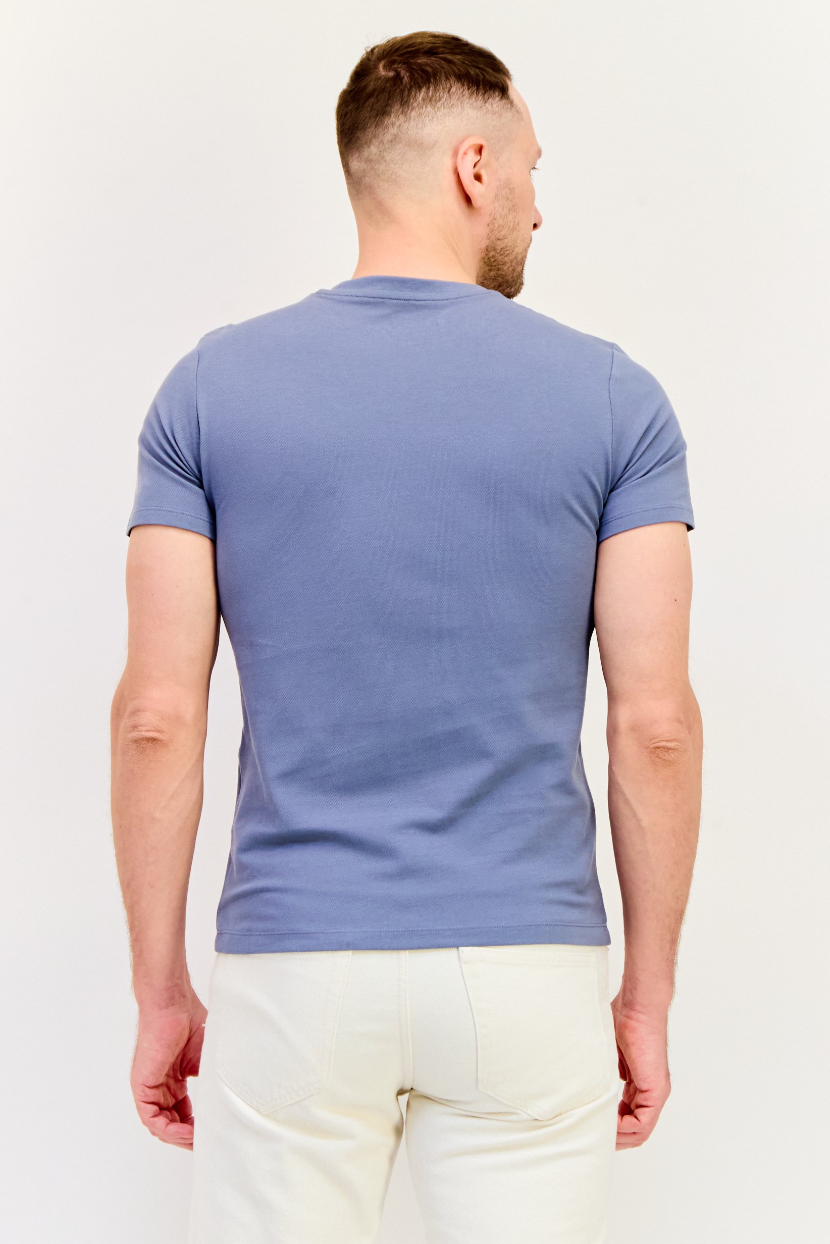 Men Crew Neck Short Sleeves Plain T-Shirt, Grey