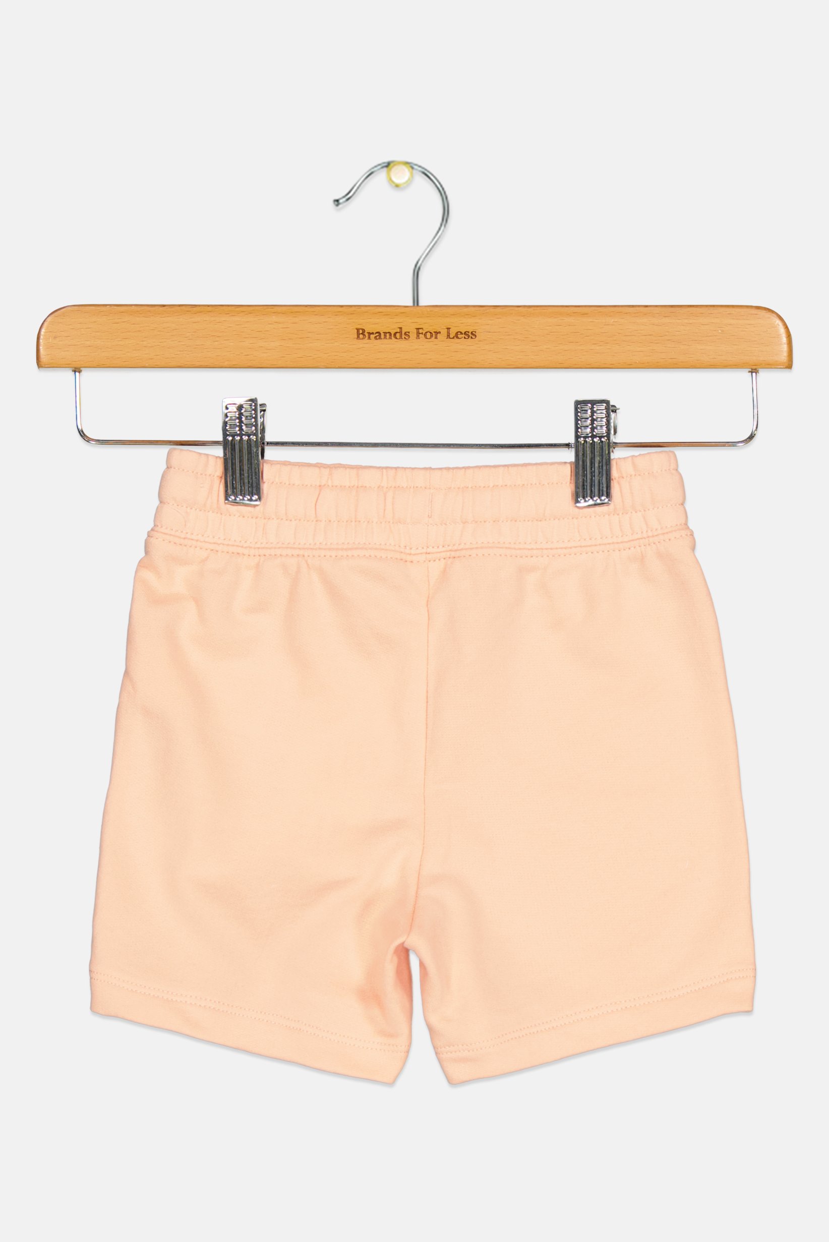 Toddlers Boy Brand Logo Drawstring Shorts, Peach