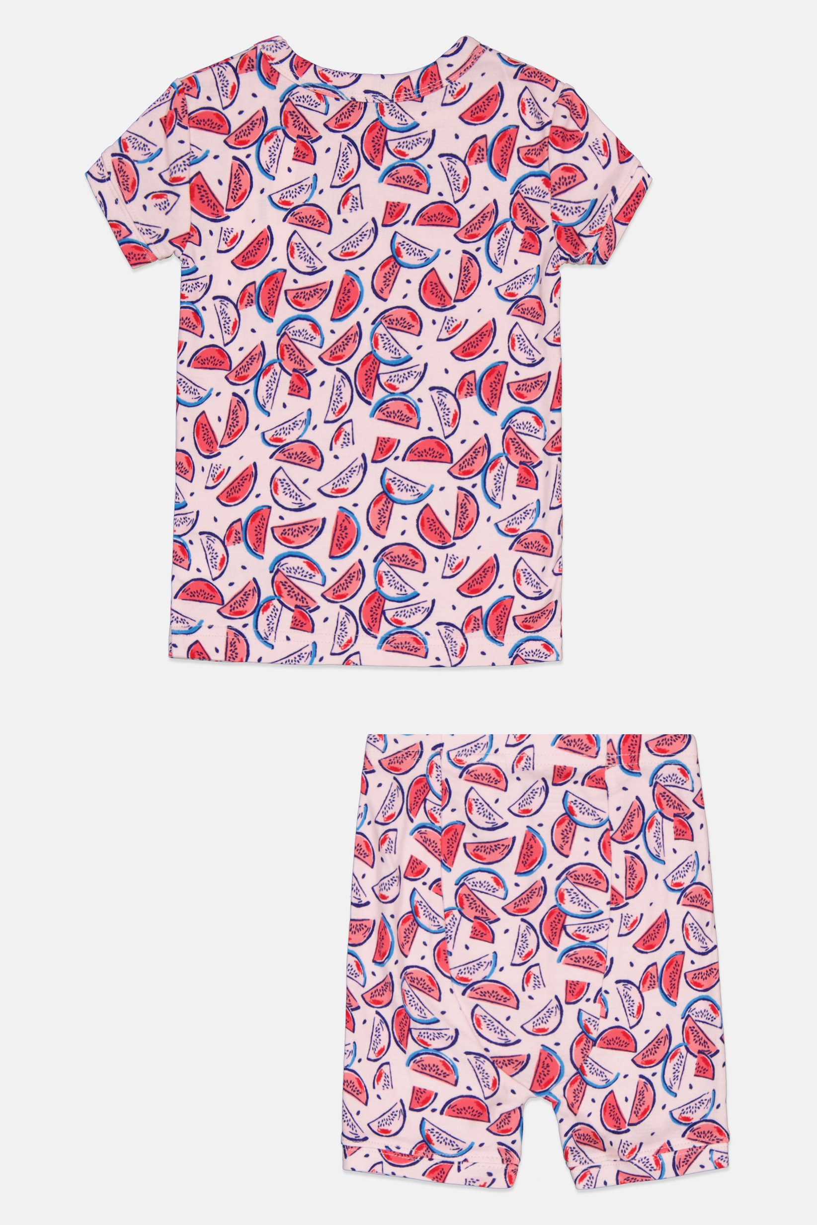 Toddlers Girl 2Pcs Allover Print Top And Pajamas Sleepwear Set, Multicolor