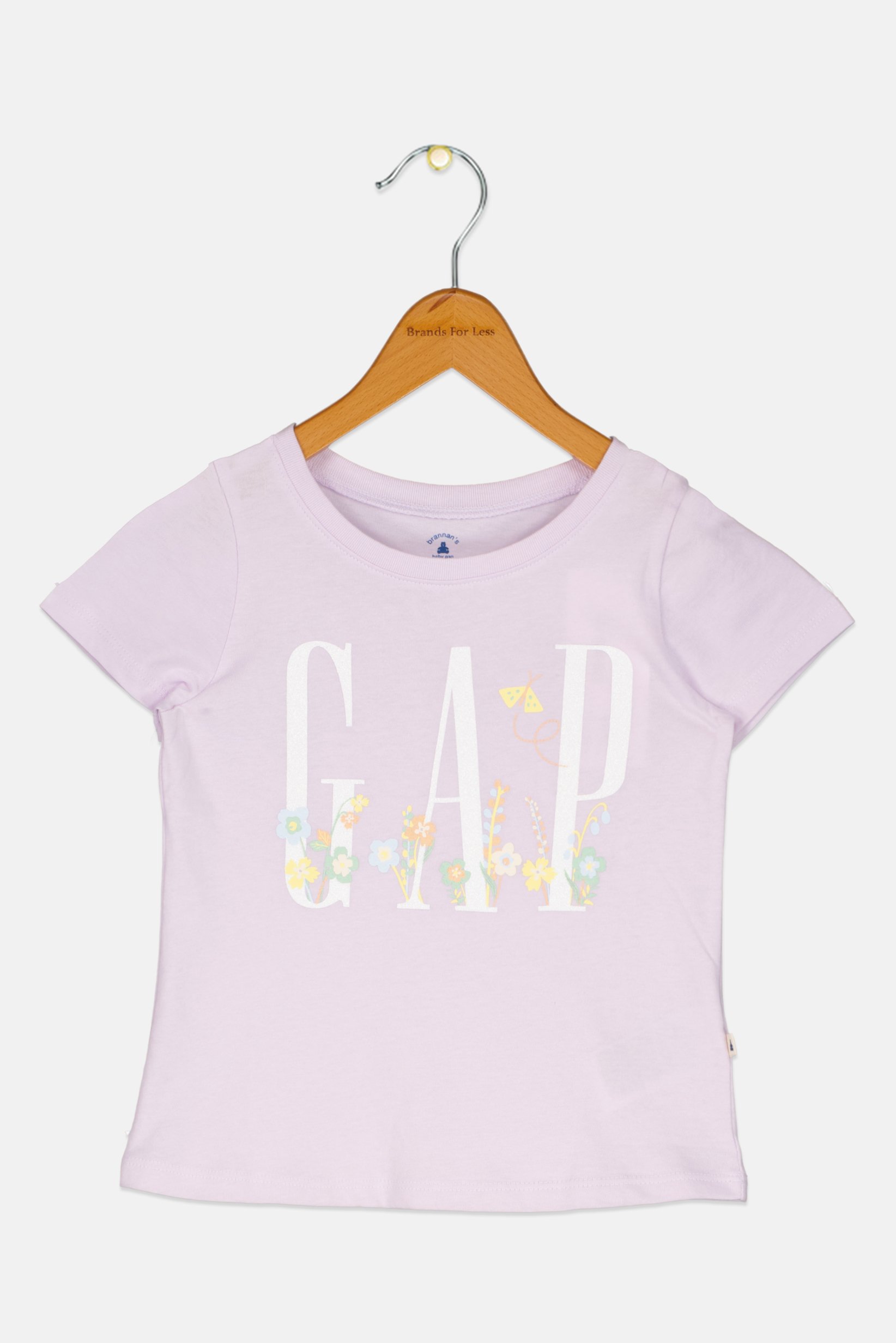 Toddlers Girl Short Sleeve Graphic Print T-shirt, Lilac