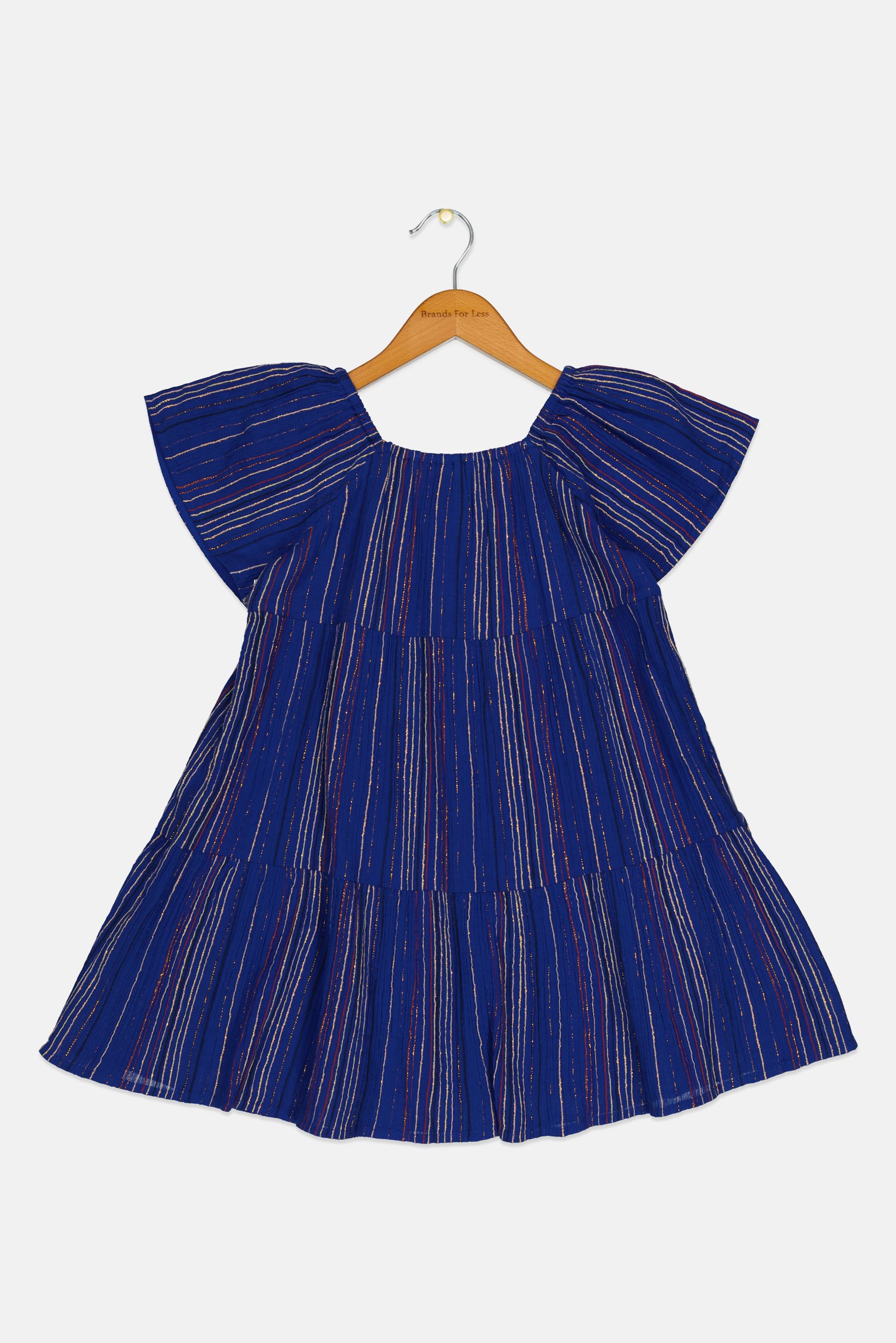 Toddlers Girl Stripe Dress, Multicolor