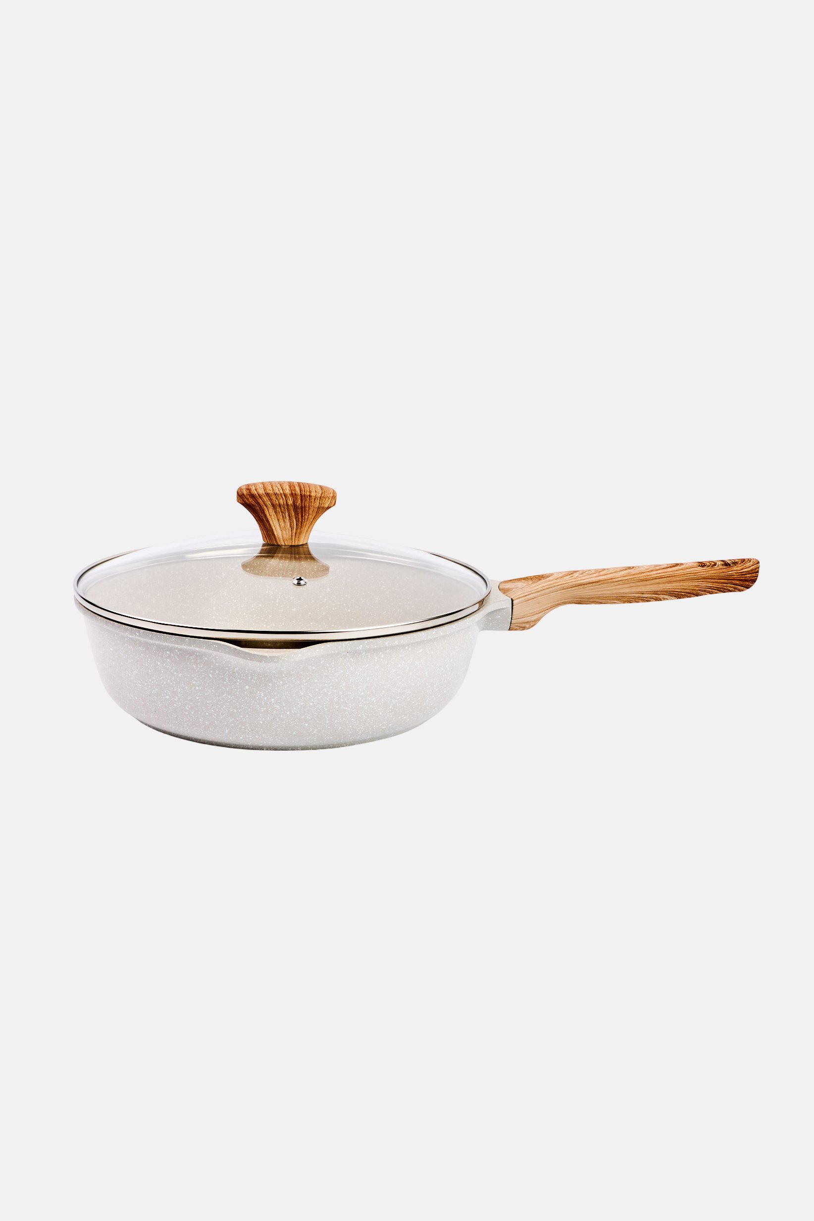 Buy Kathy Ireland Cast Aluminum Non Stick Deep Fry Pan, Light Grey ...