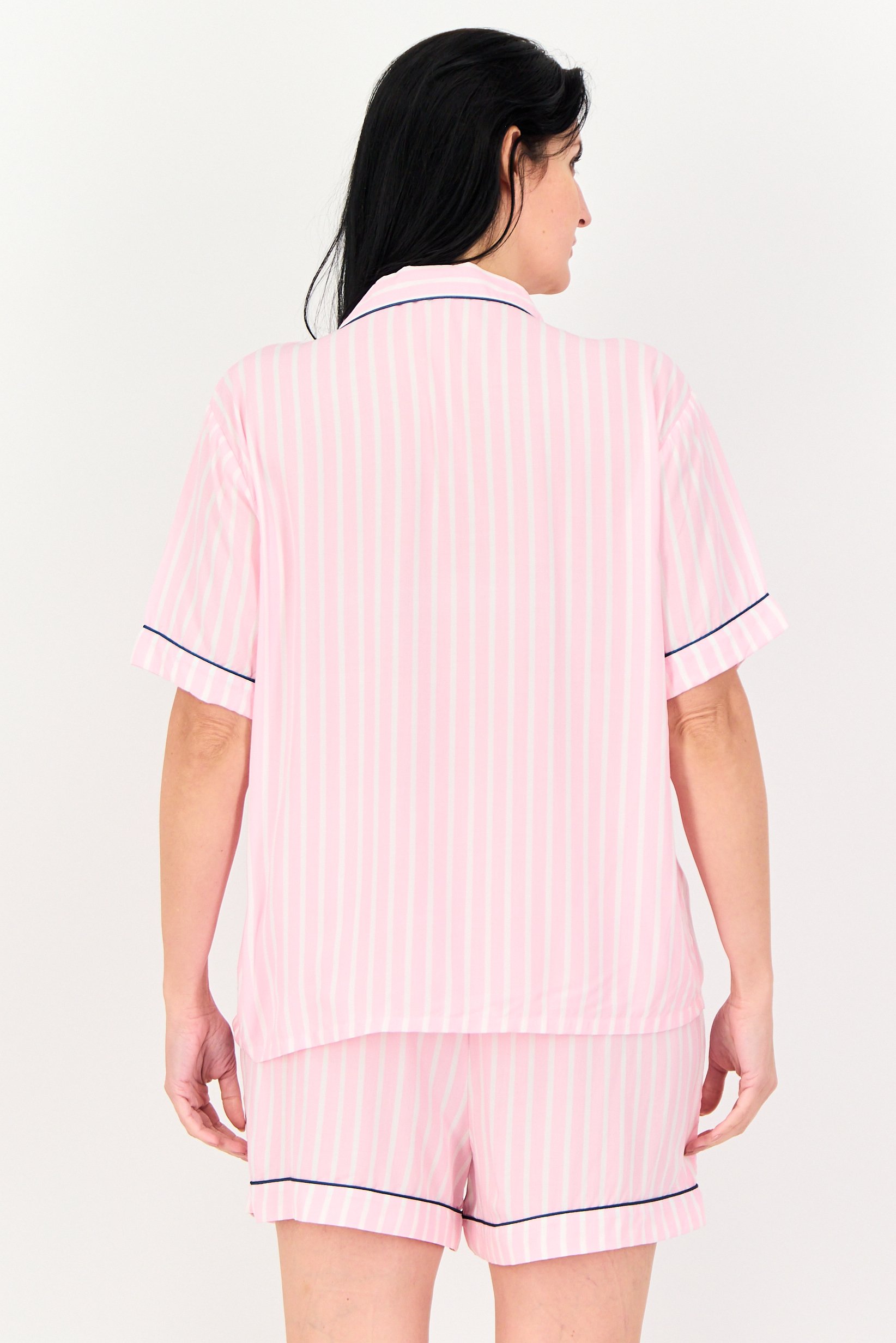 Women 2 Pieces Stripe Pajama Set, Multticolor