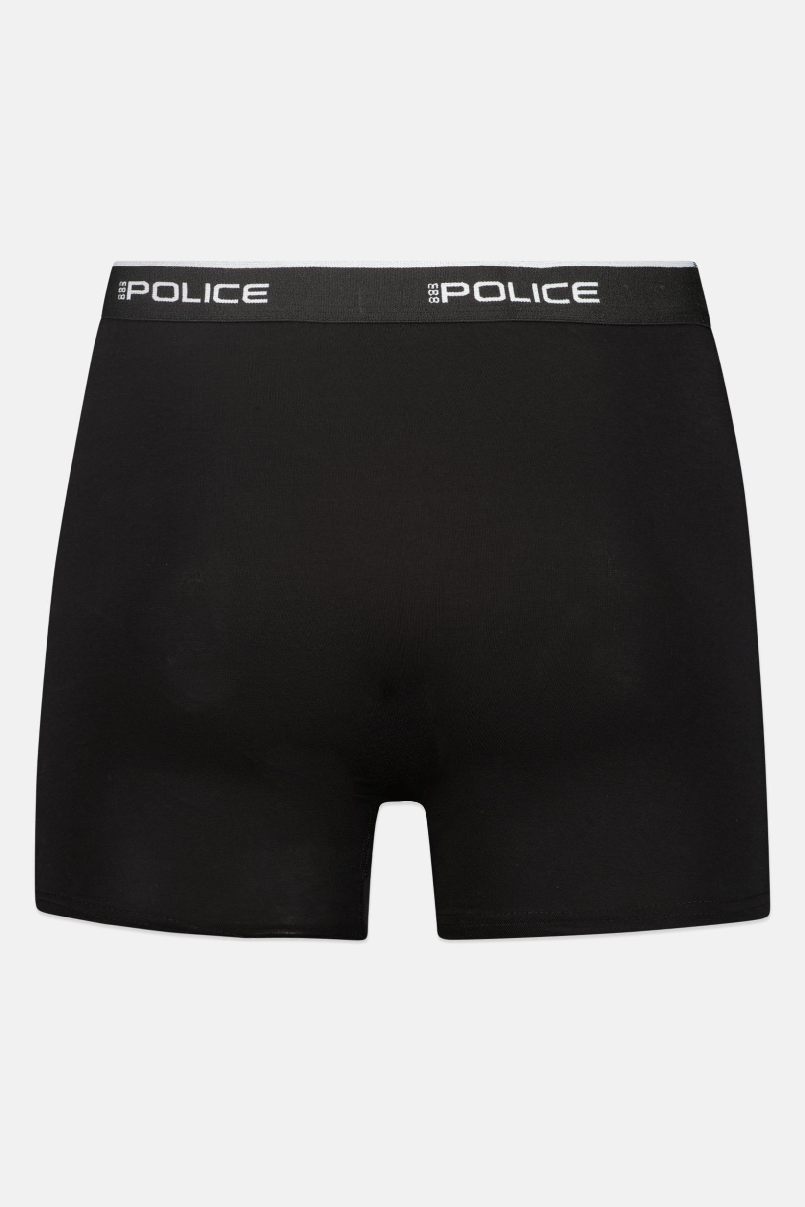 Men 3 Pcs Brand Logo Boxer Shorts, Black