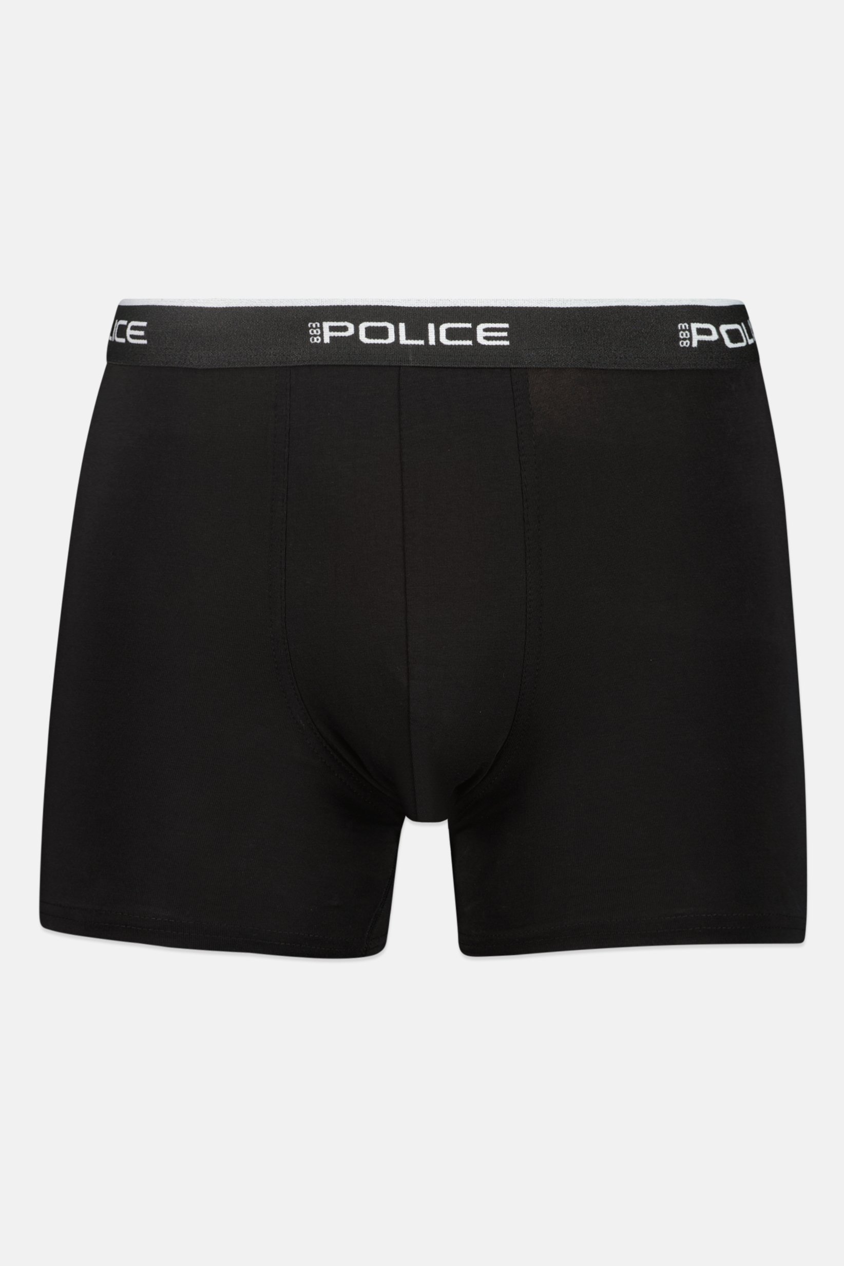 Men 3 Pcs Brand Logo Boxer Shorts, Black