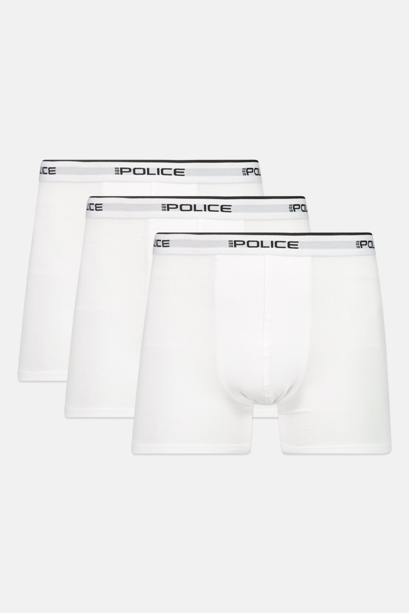 Men 3 Pieces Brand Logo Boxer Shorts, White