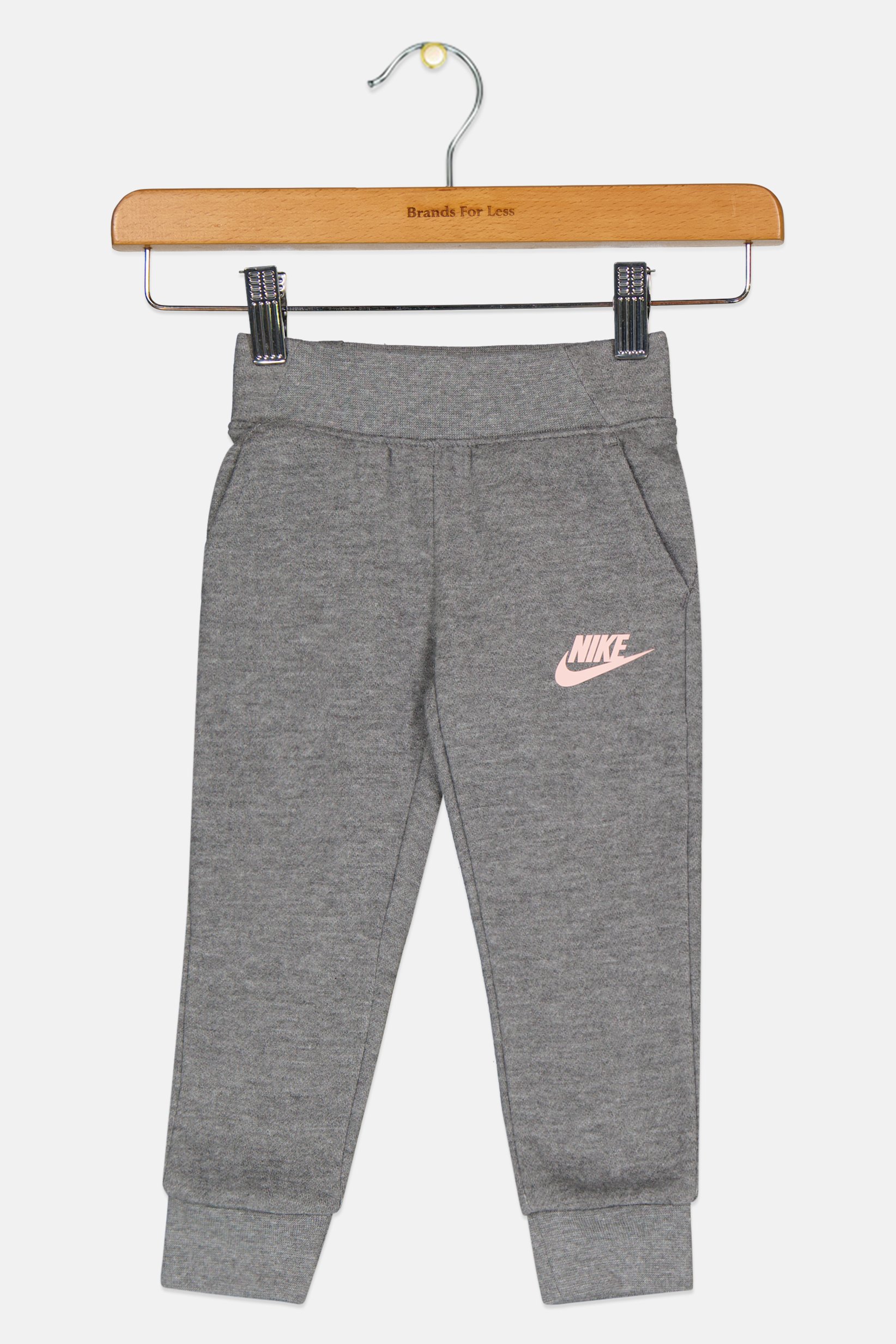 Toddlers Girl Brand Logo Outdoor Sweatpants, Grey