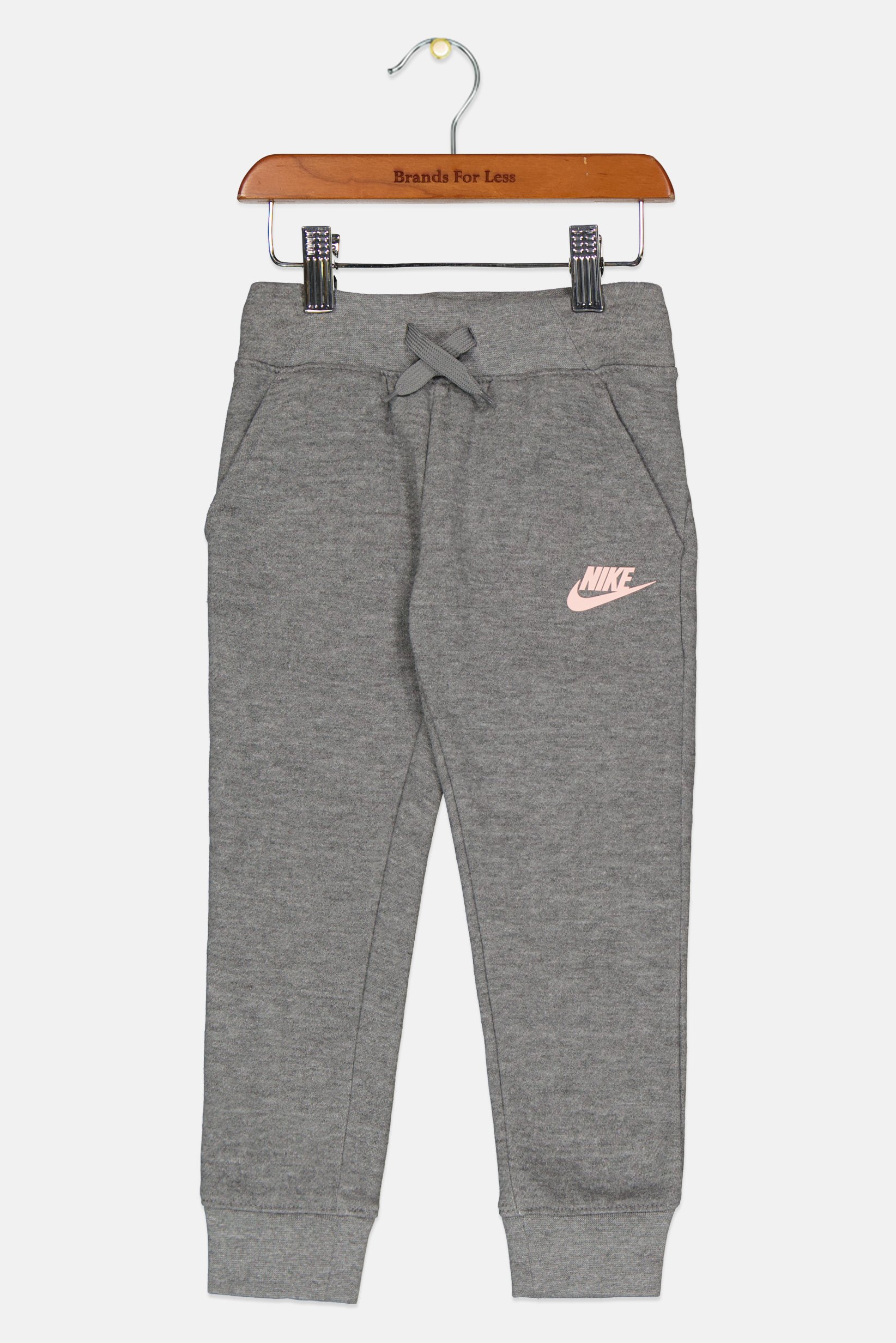 Toddlers Girl Brand Logo Outdoor Sweatpants, Grey