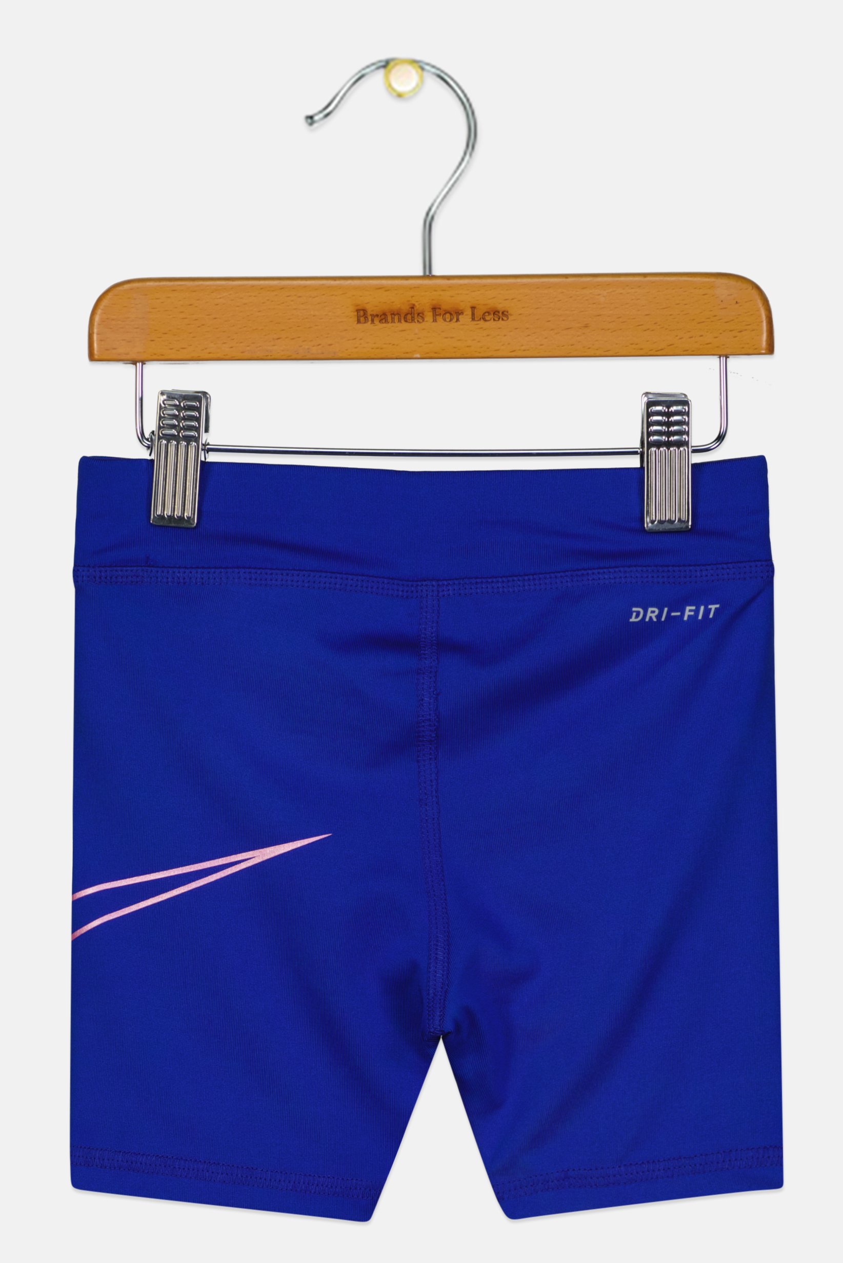 Toddlers Girl Brand Logo Biker Shorts, Blue