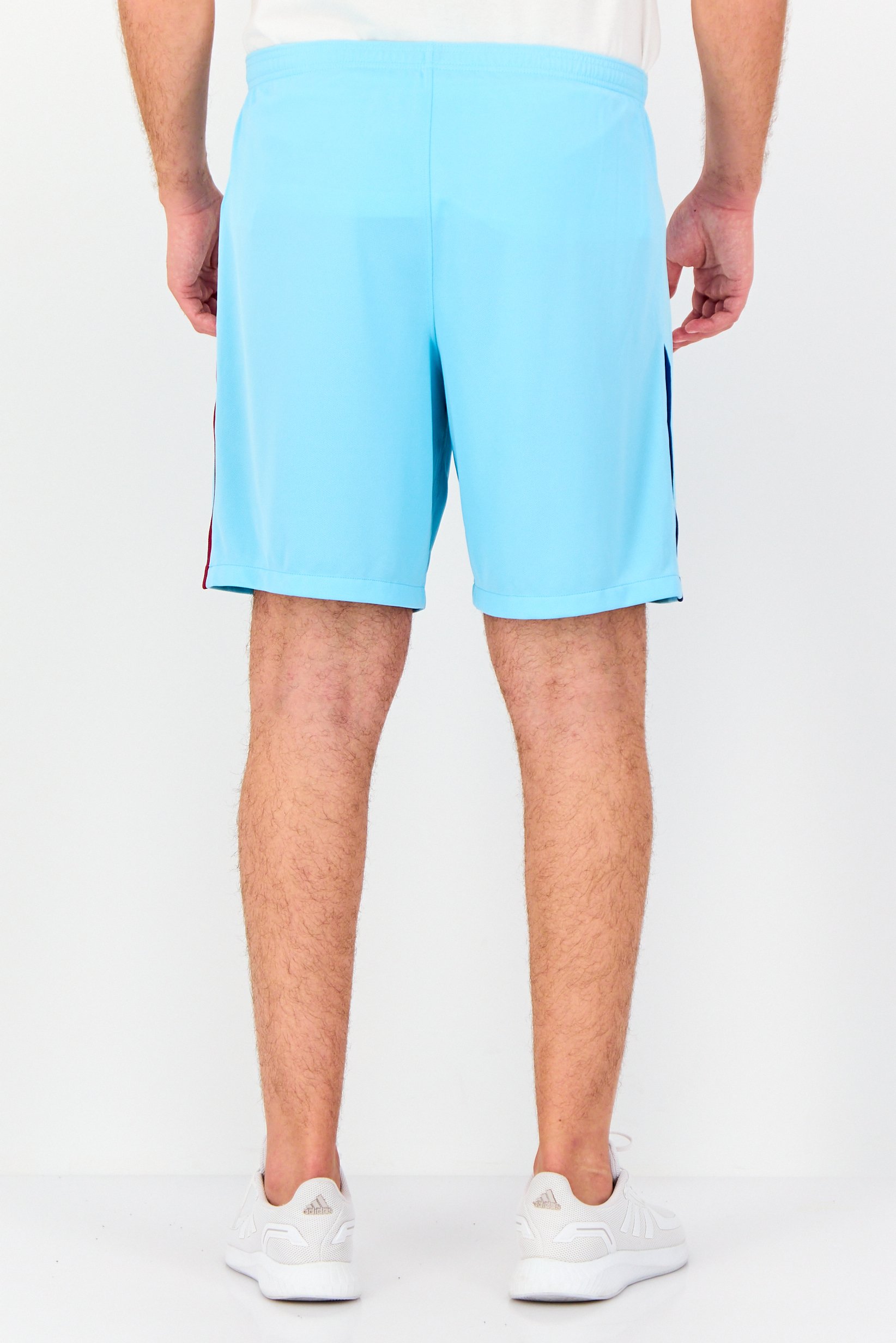Men Dri Fit Embroidered Logo Football Shorts, Turquoise