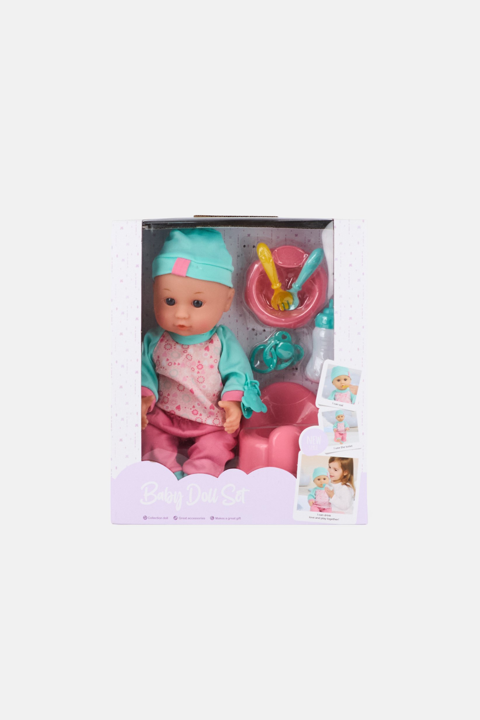 Newborn Baby Doll With Accessories Set