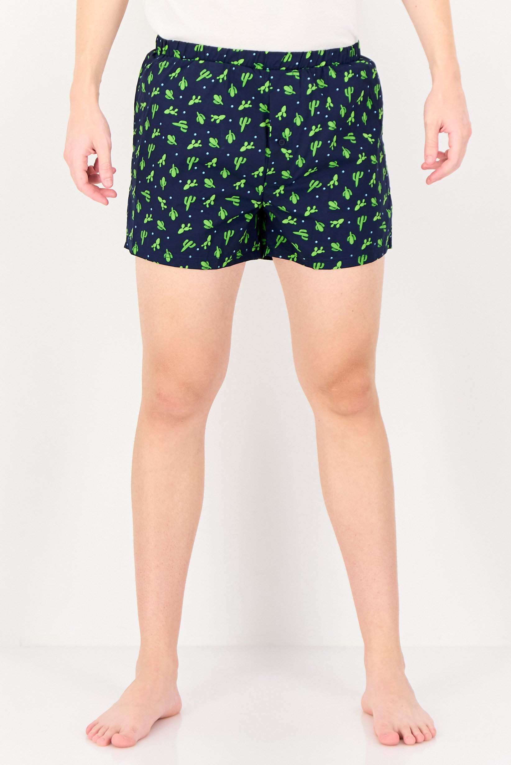 Men 3Pcs  Allover Print Pull On Boxer, Multicolor
