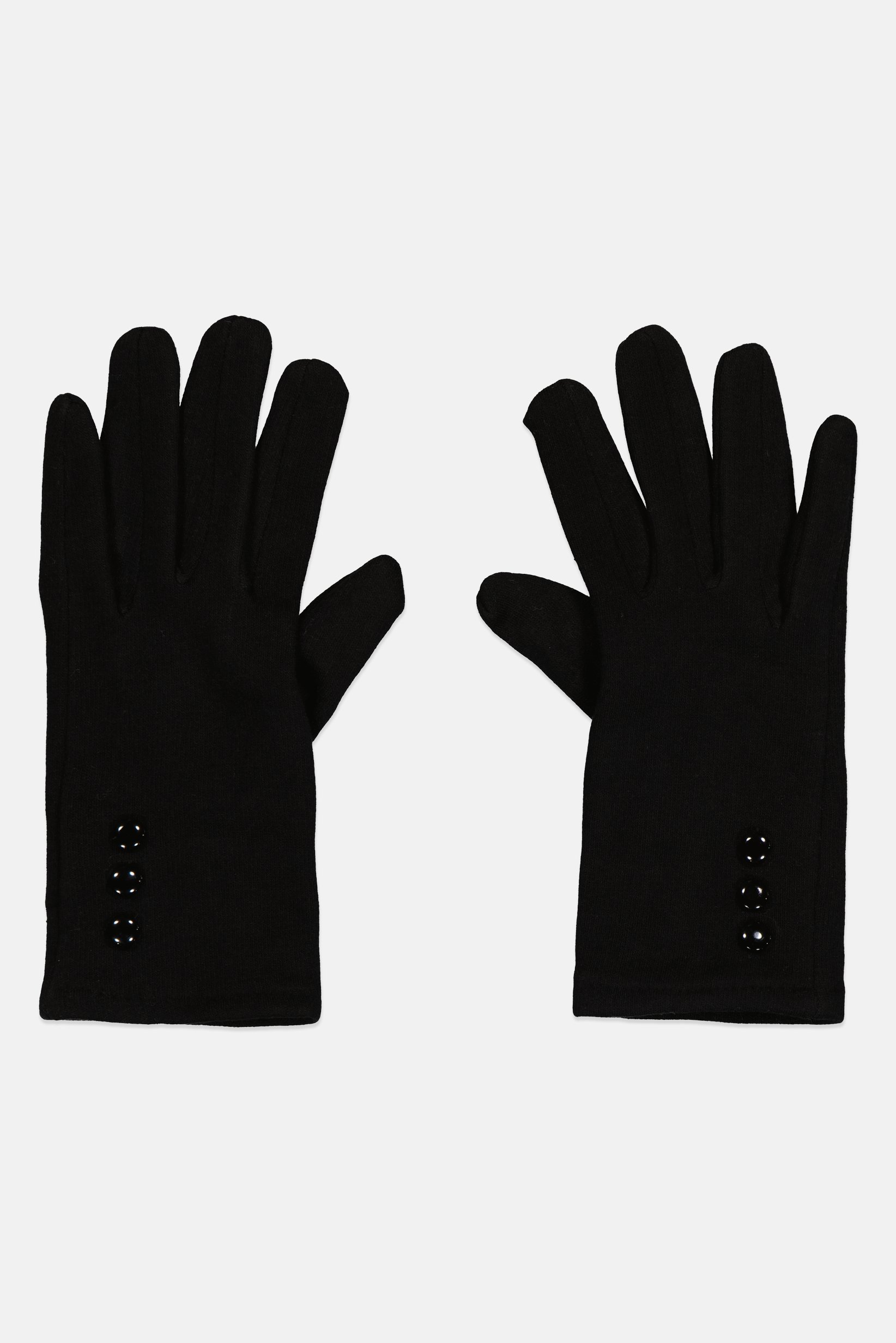 Women 1 Pair Solid Gloves, Black