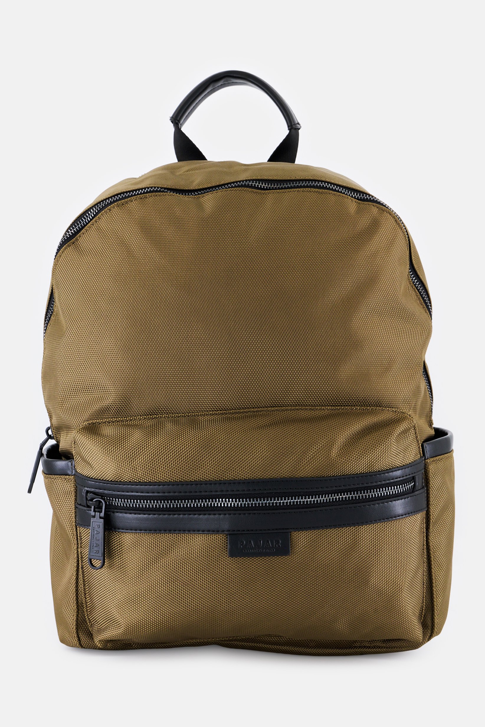 Buy Pajar Men Textured Brand Logo Backpack, Khaki Online | Brands For Less