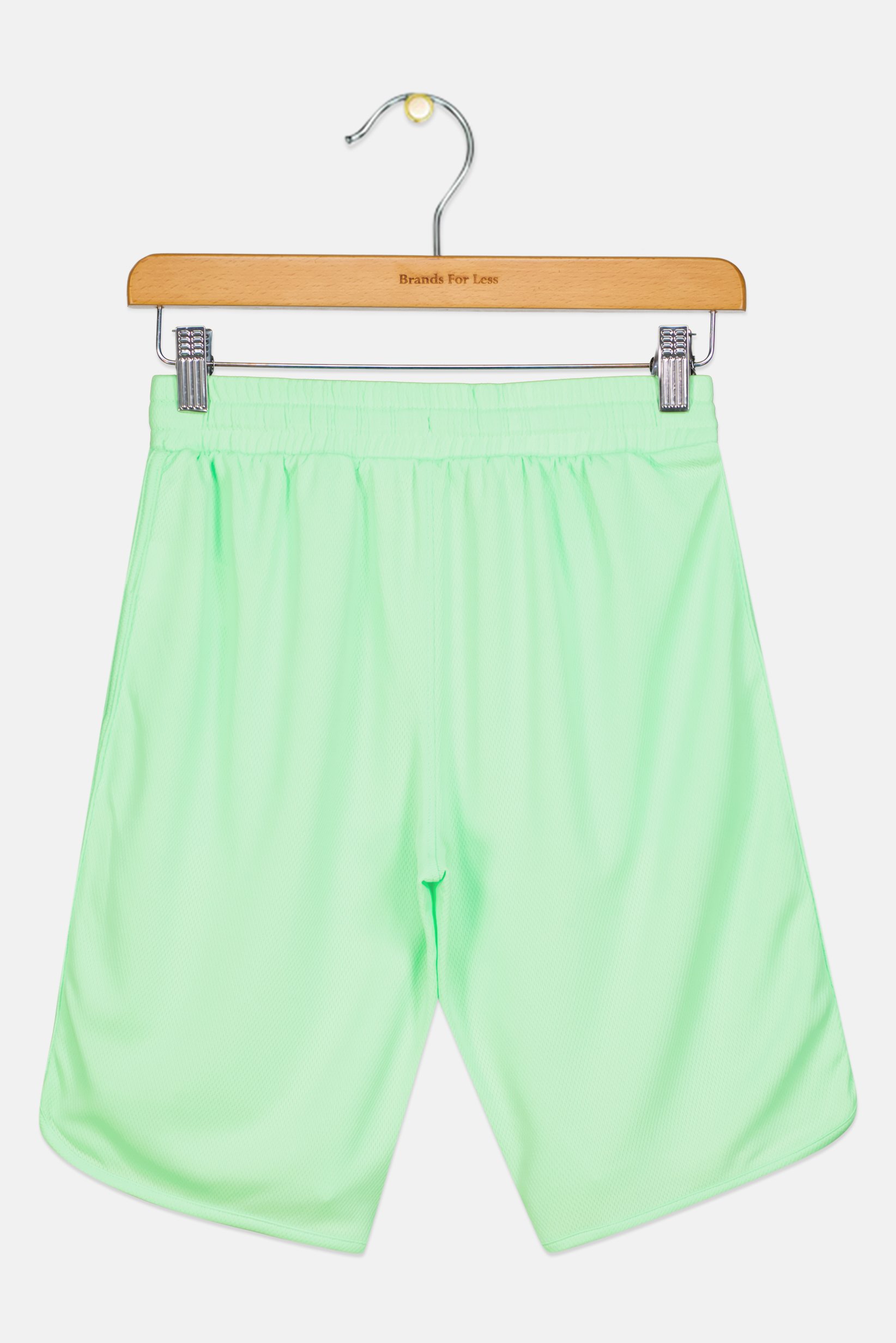 Kids Boy Textured Basic Shorts, Lime Green