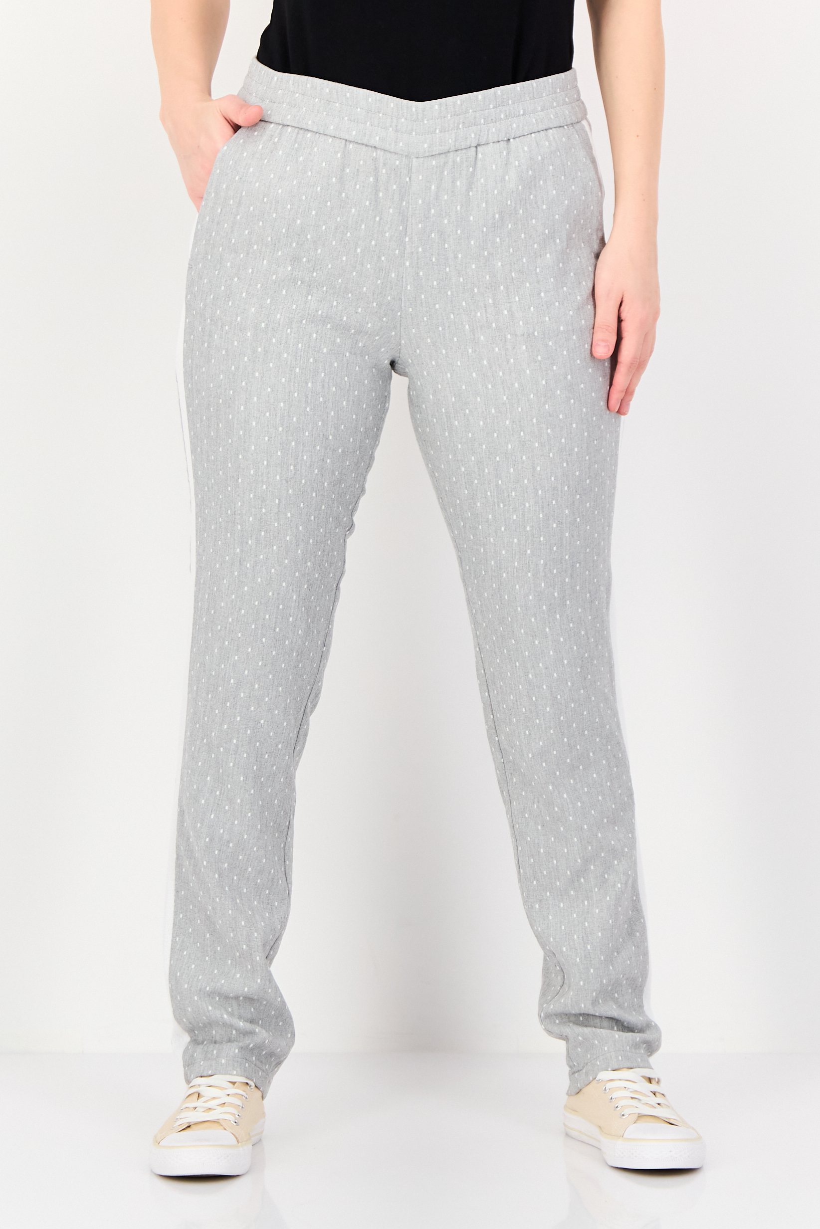 Women Regular Fit High Rise Polka Jogger Pants, Multicolor