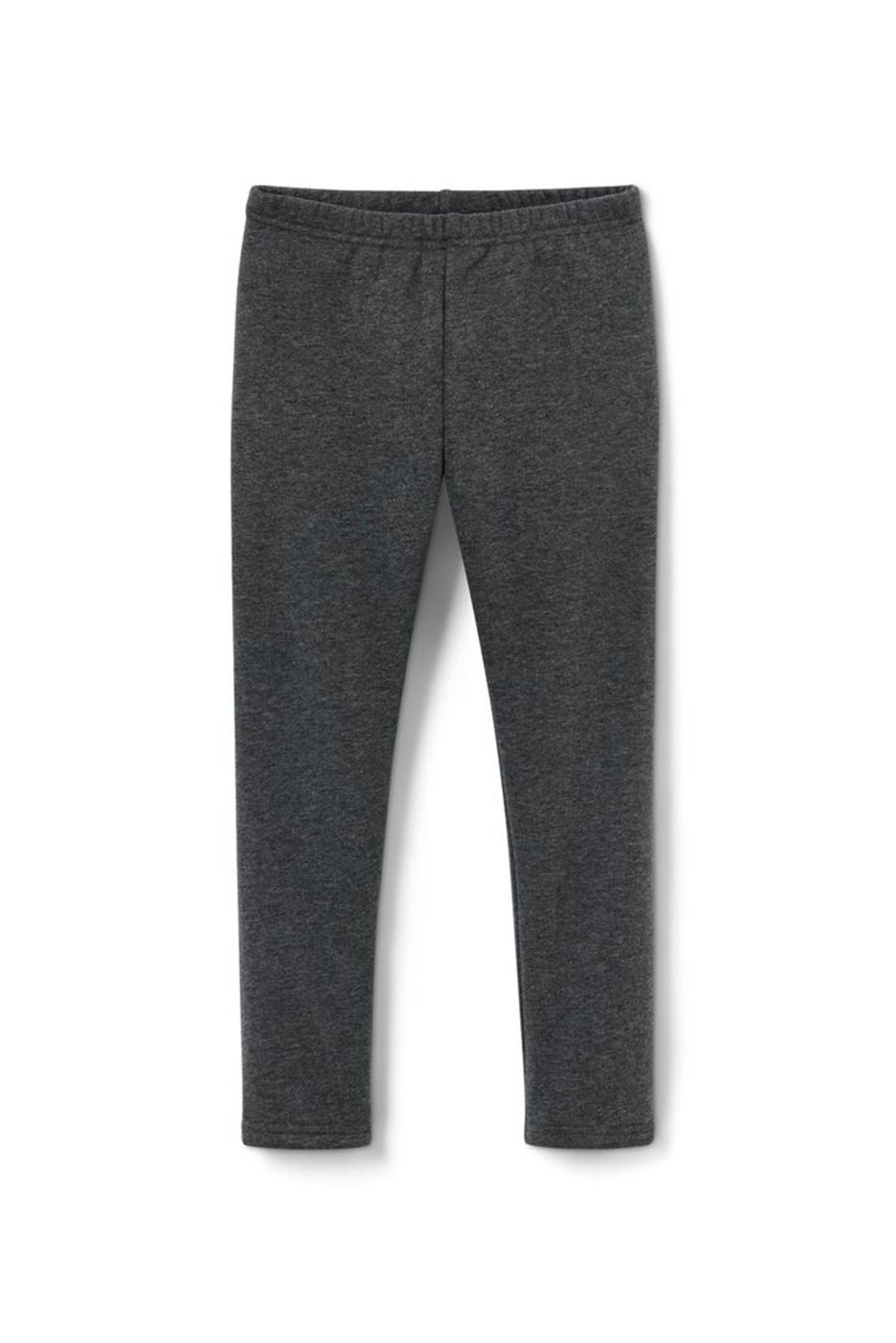 Kids Girl Heather Leggings, Dark Grey