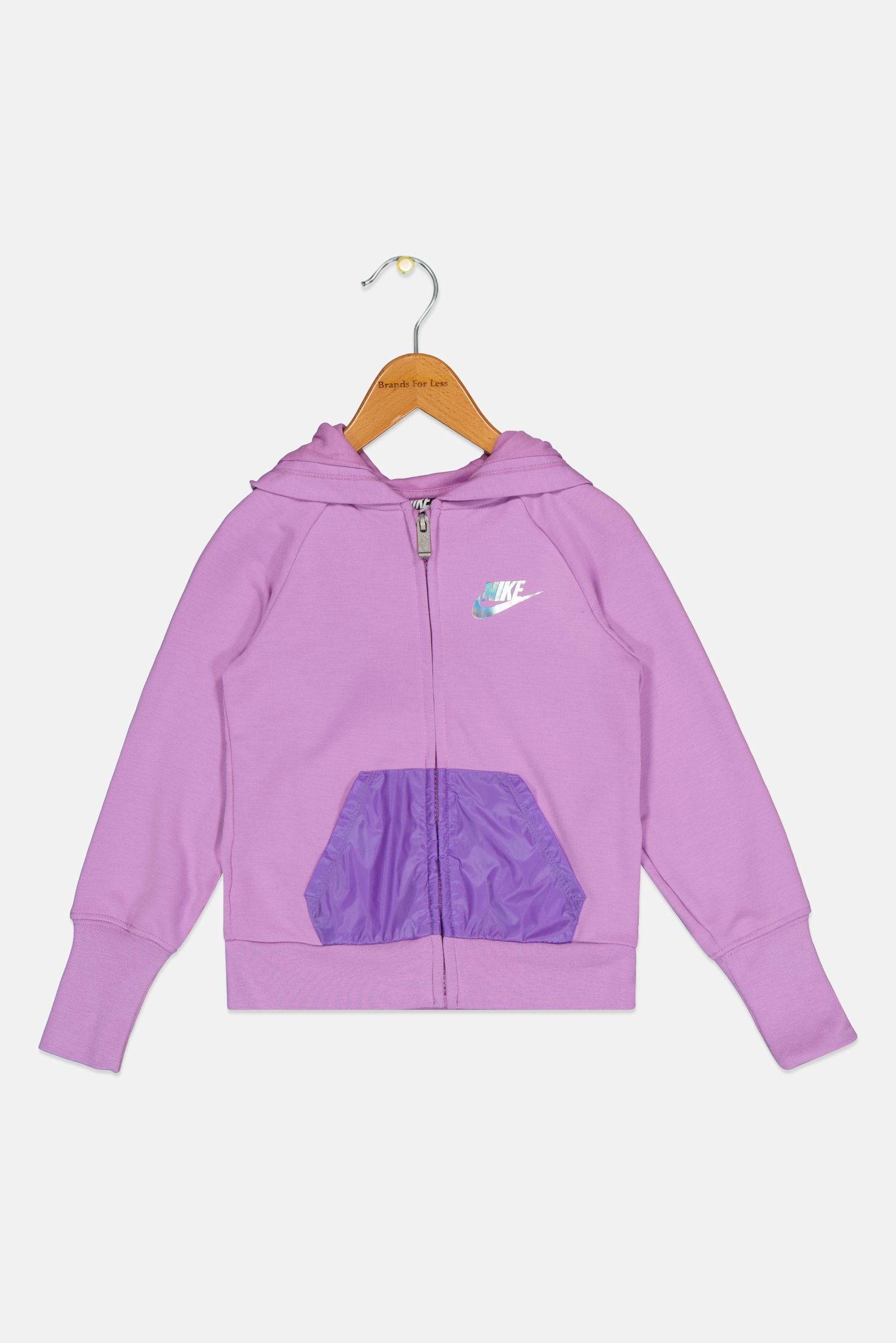 Toddlers Girl Sportswear Fit Brand Logo Outdoor Sweatshirt, Lavender