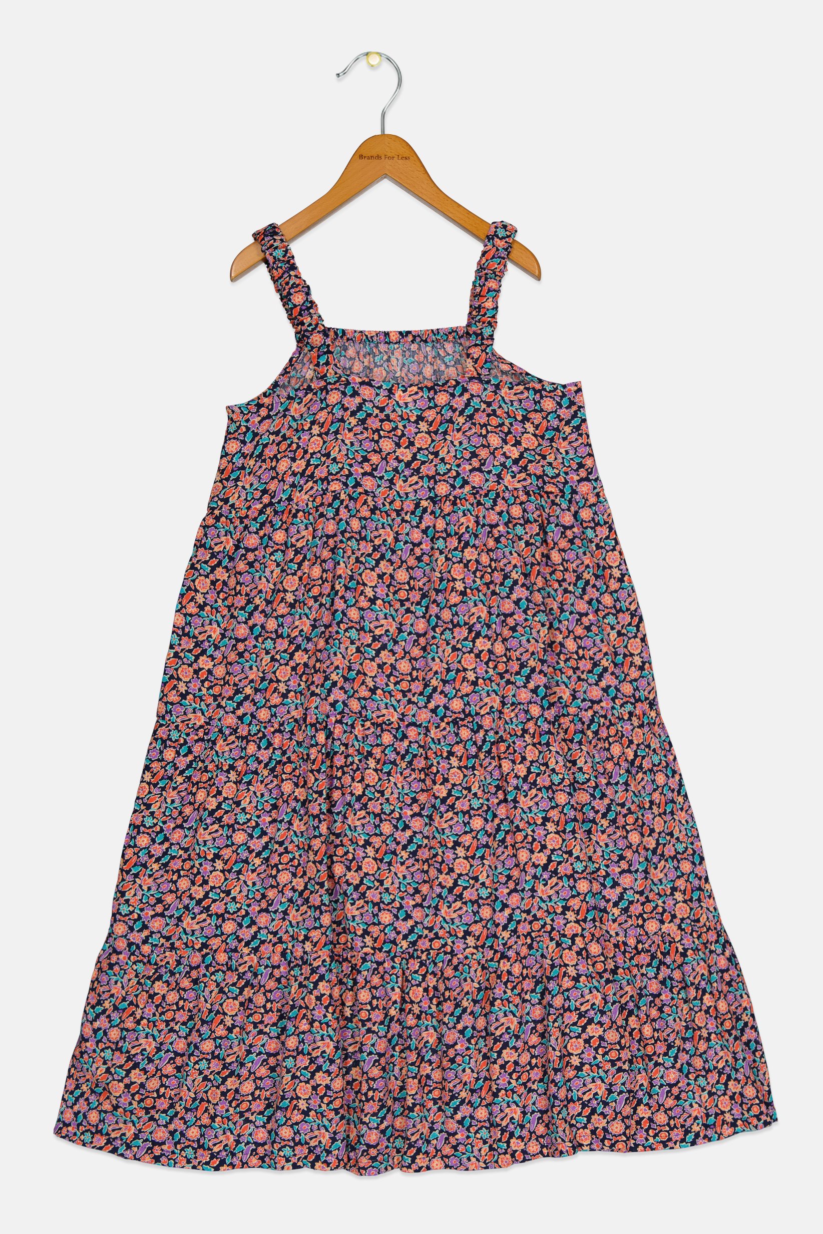 Kids Girl Allover Print Mini Dress, Multicolor