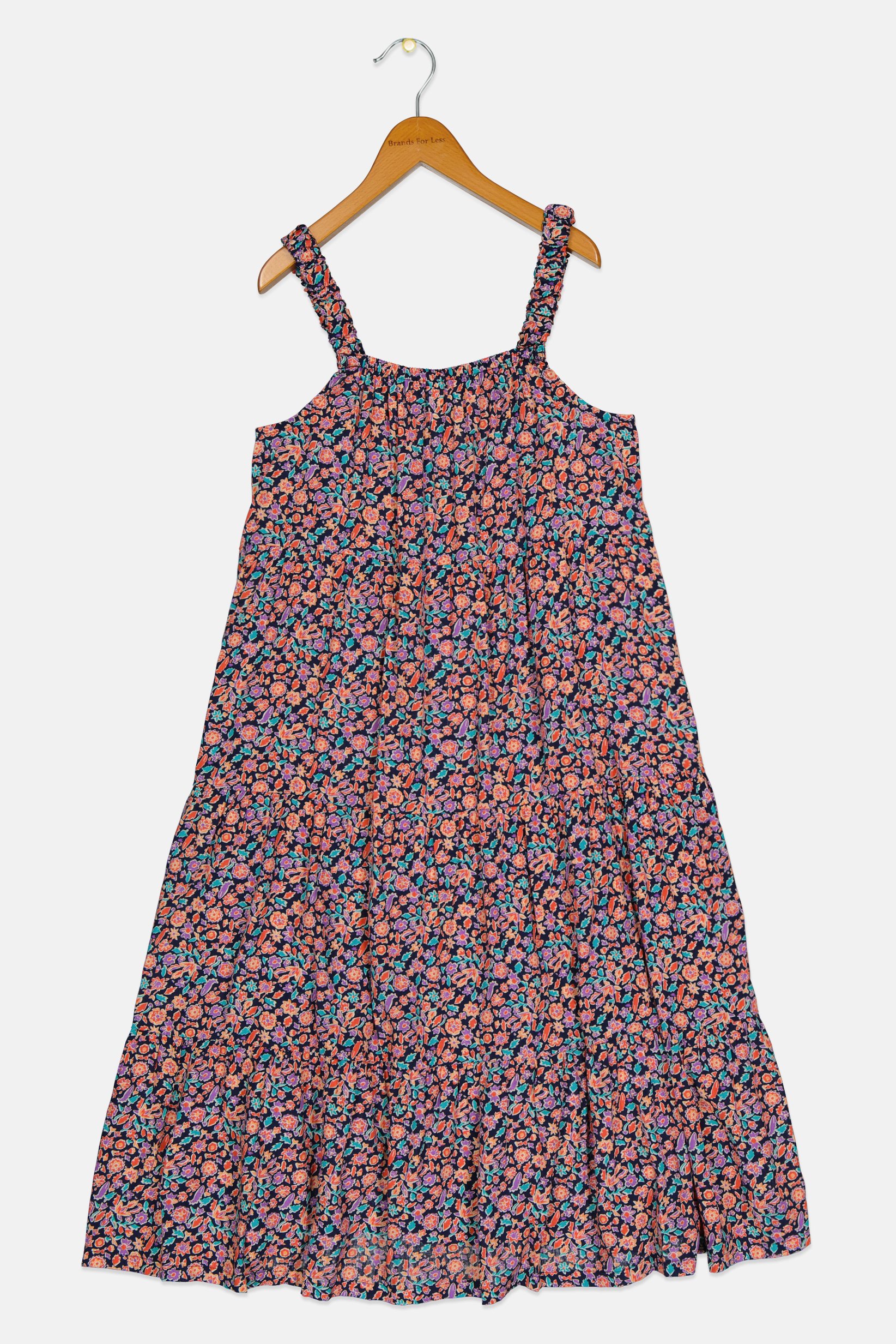 Kids Girl Allover Print Mini Dress, Multicolor