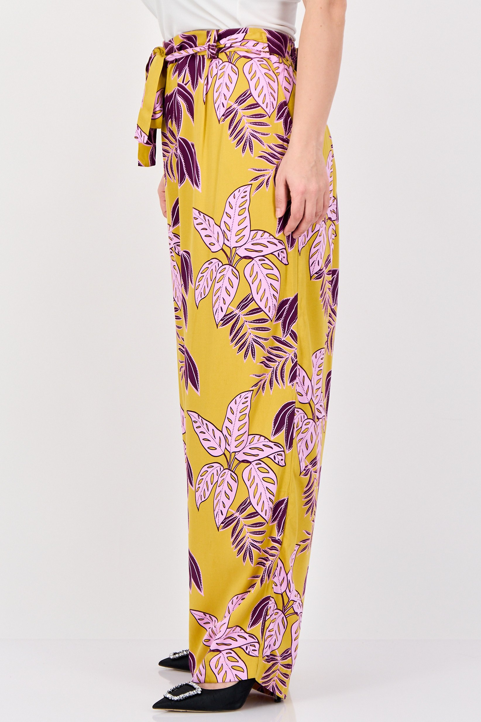 Buy Promod Women Regular Fit Allover Print Palazzo Pants, Multicolor ...