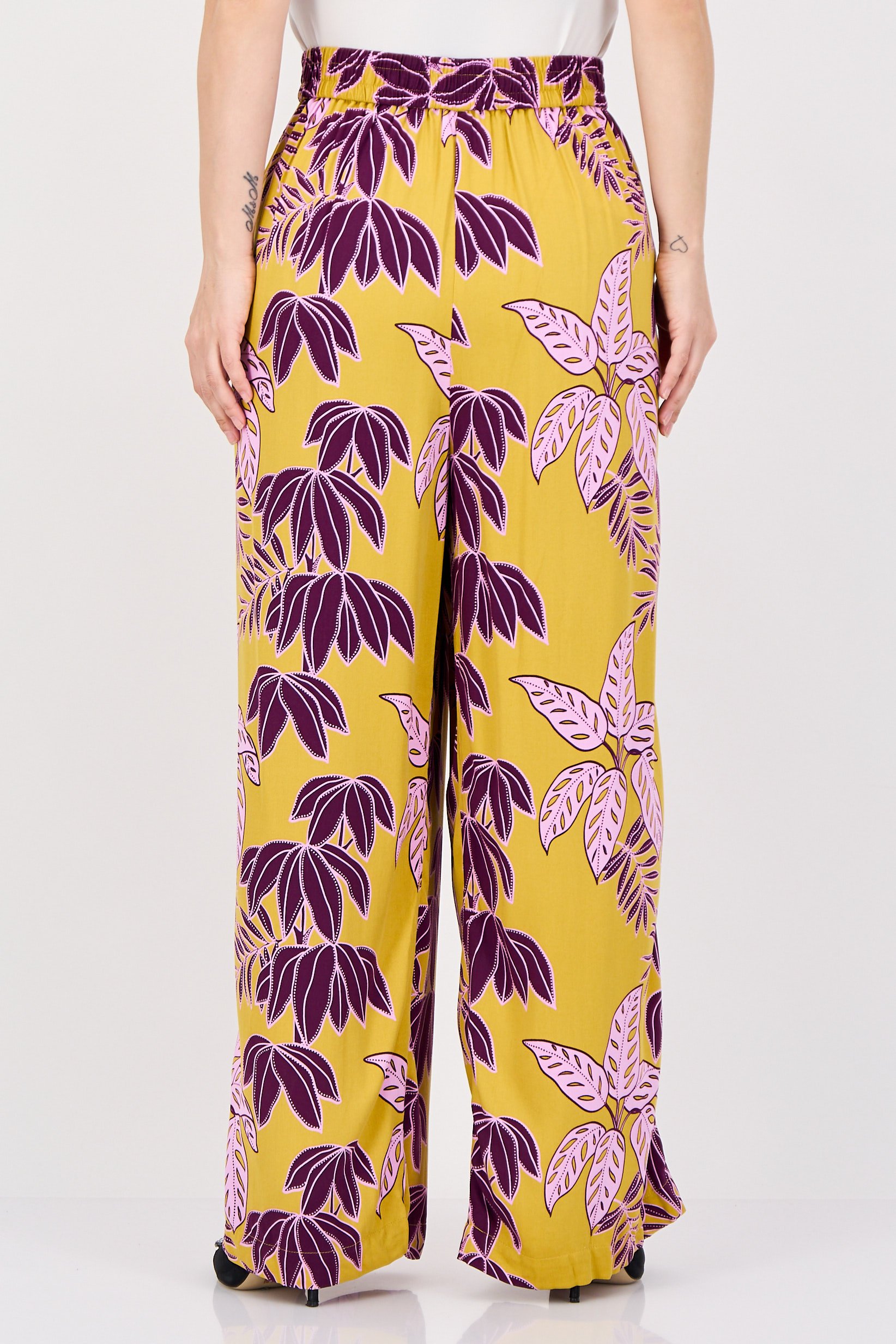 Buy Promod Women Regular Fit Allover Print Palazzo Pants, Multicolor ...