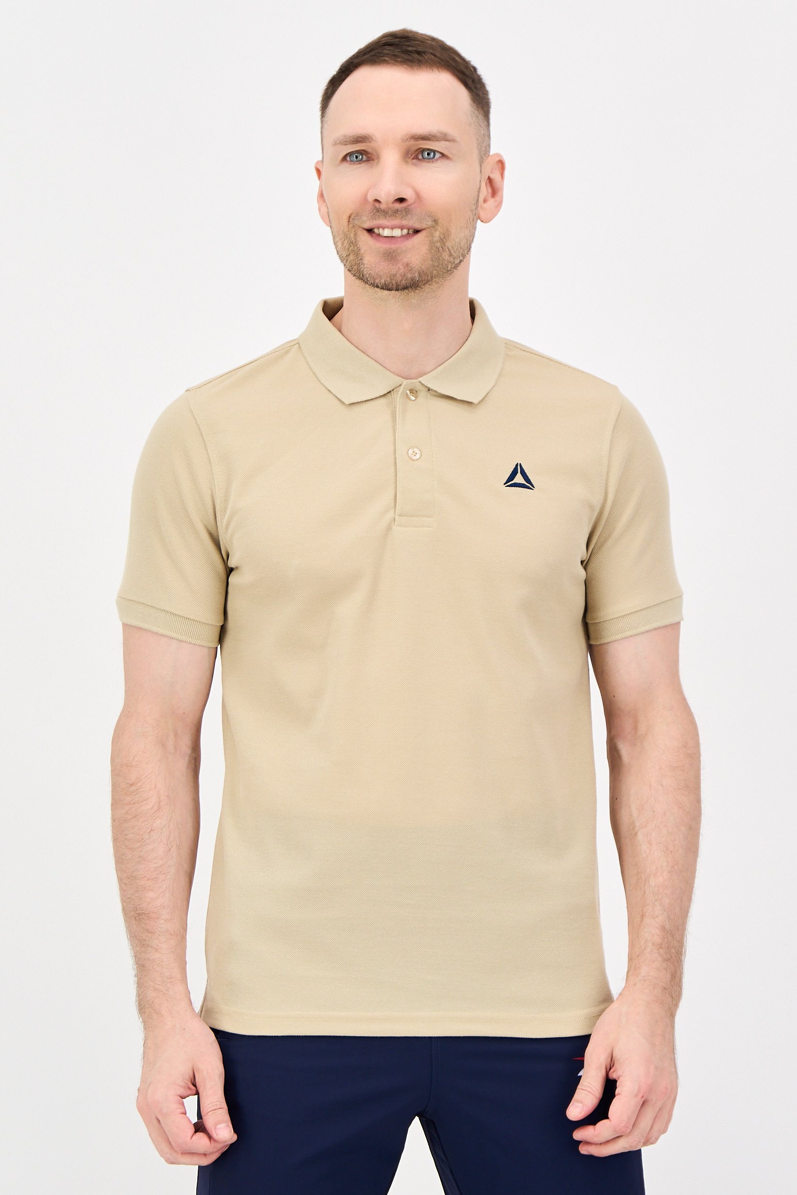 Men Sportswear Fit Short Sleeve Outdoor Polo Shirt, Khaki