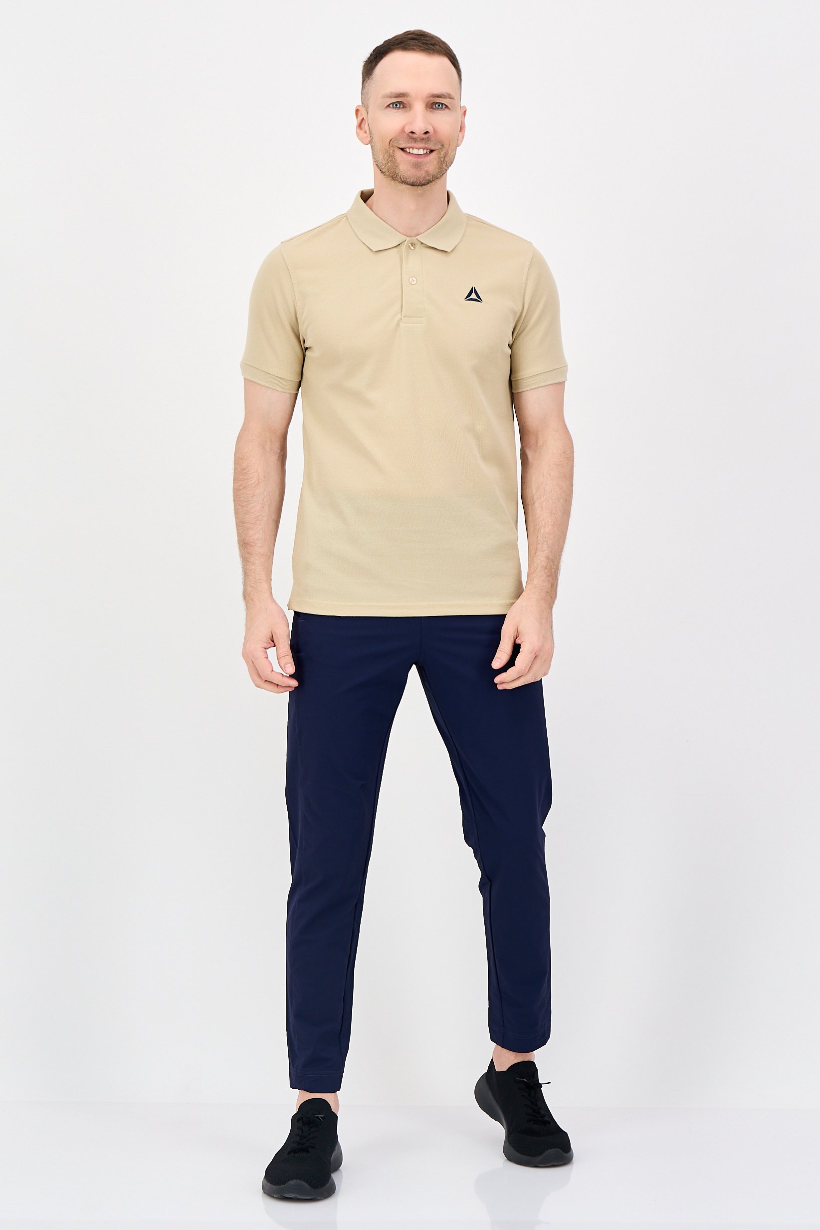 Men Sportswear Fit Short Sleeve Outdoor Polo Shirt, Khaki