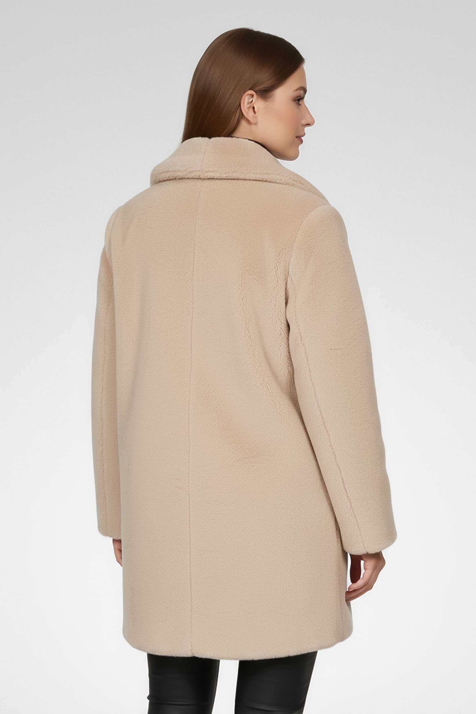 Women Long Sleeve Textured Softshell Jacket, Beige