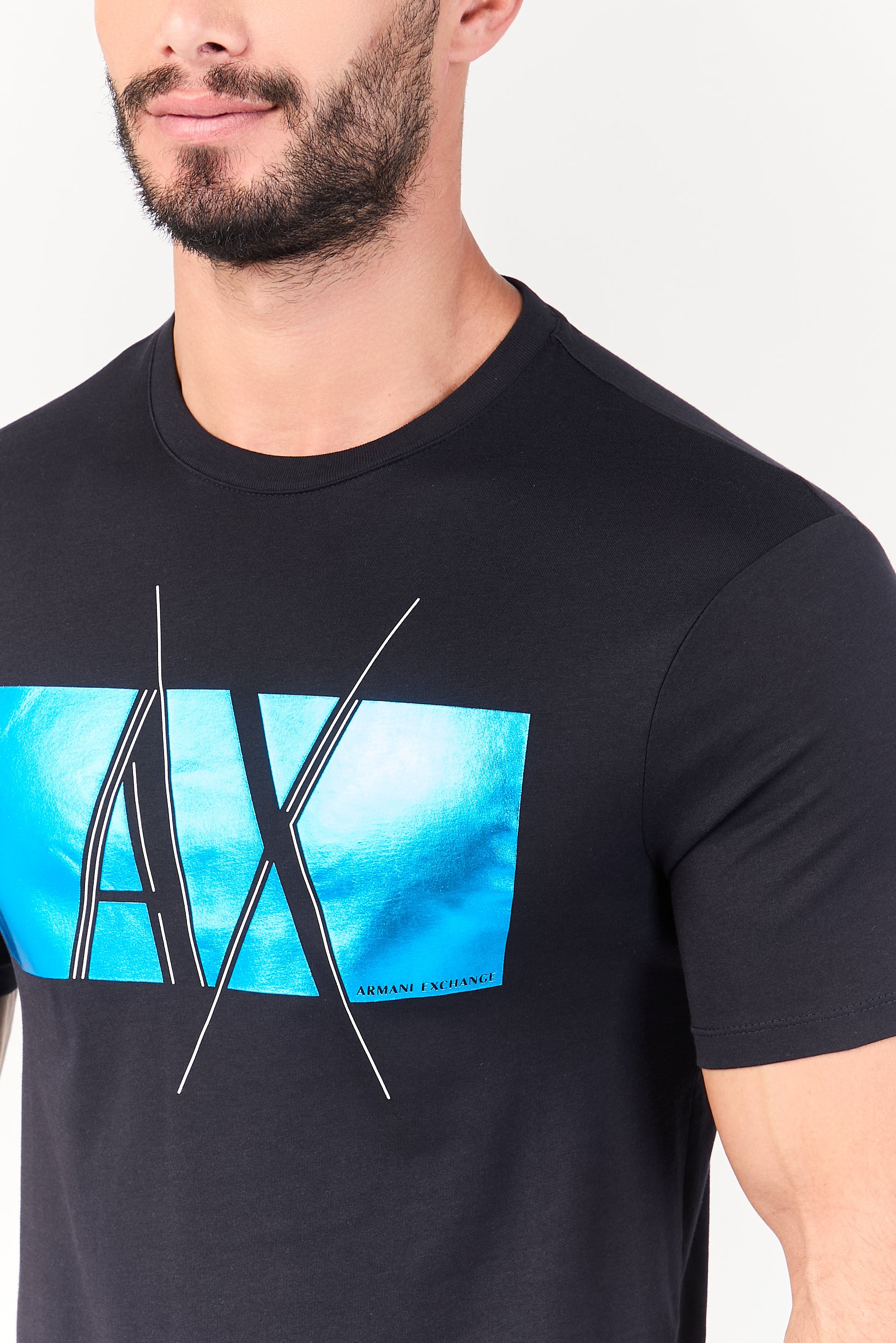 Buy Armani AX Armani Exchange Men Crew Neck Short Sleeve Brand Logo T ...