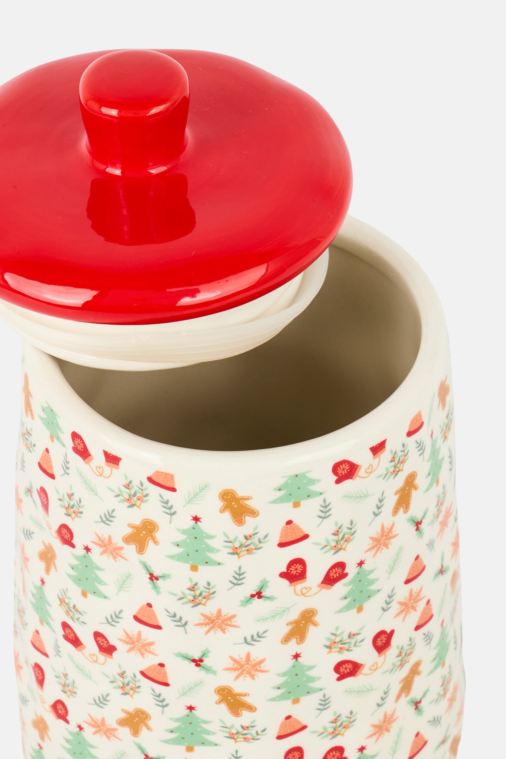 Christmas Ceramics Cookie Jar, Multicolor