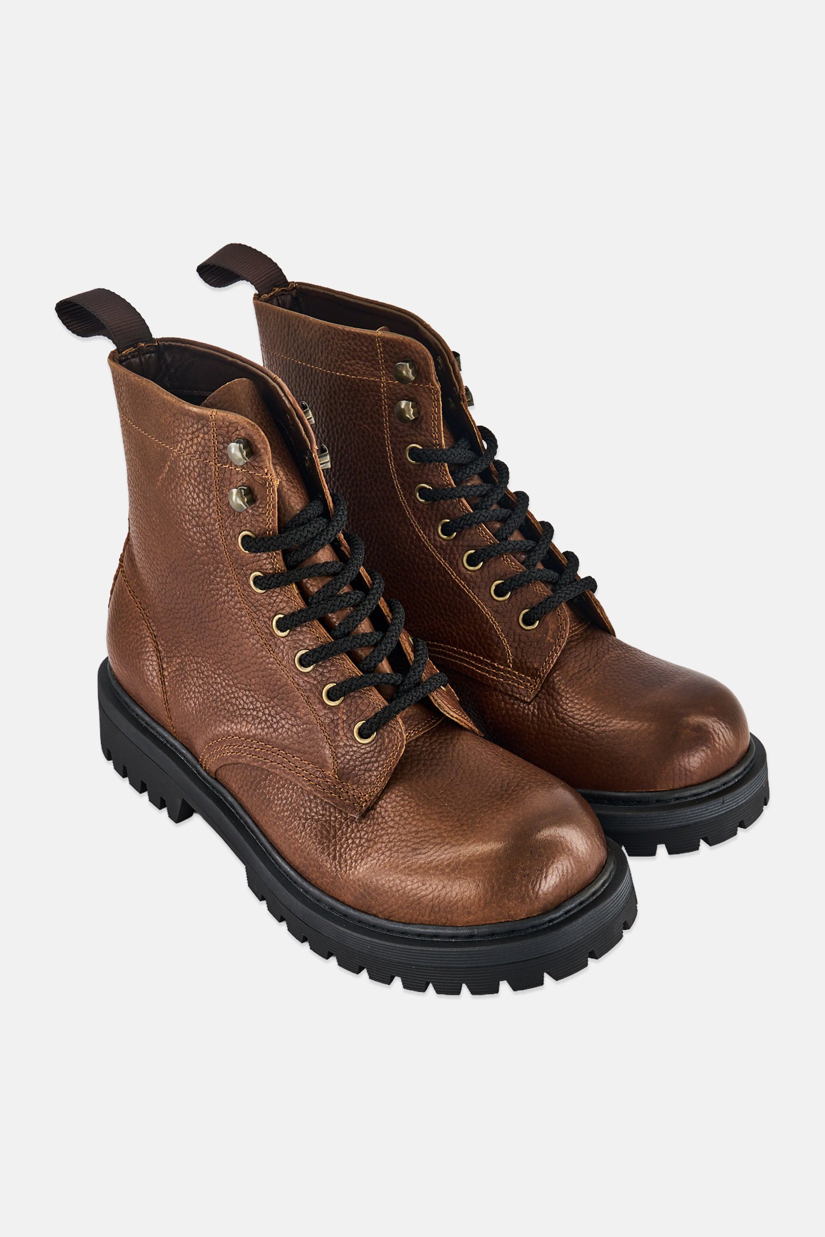 Men Doublezero Lace Up Combat Boots, Brown