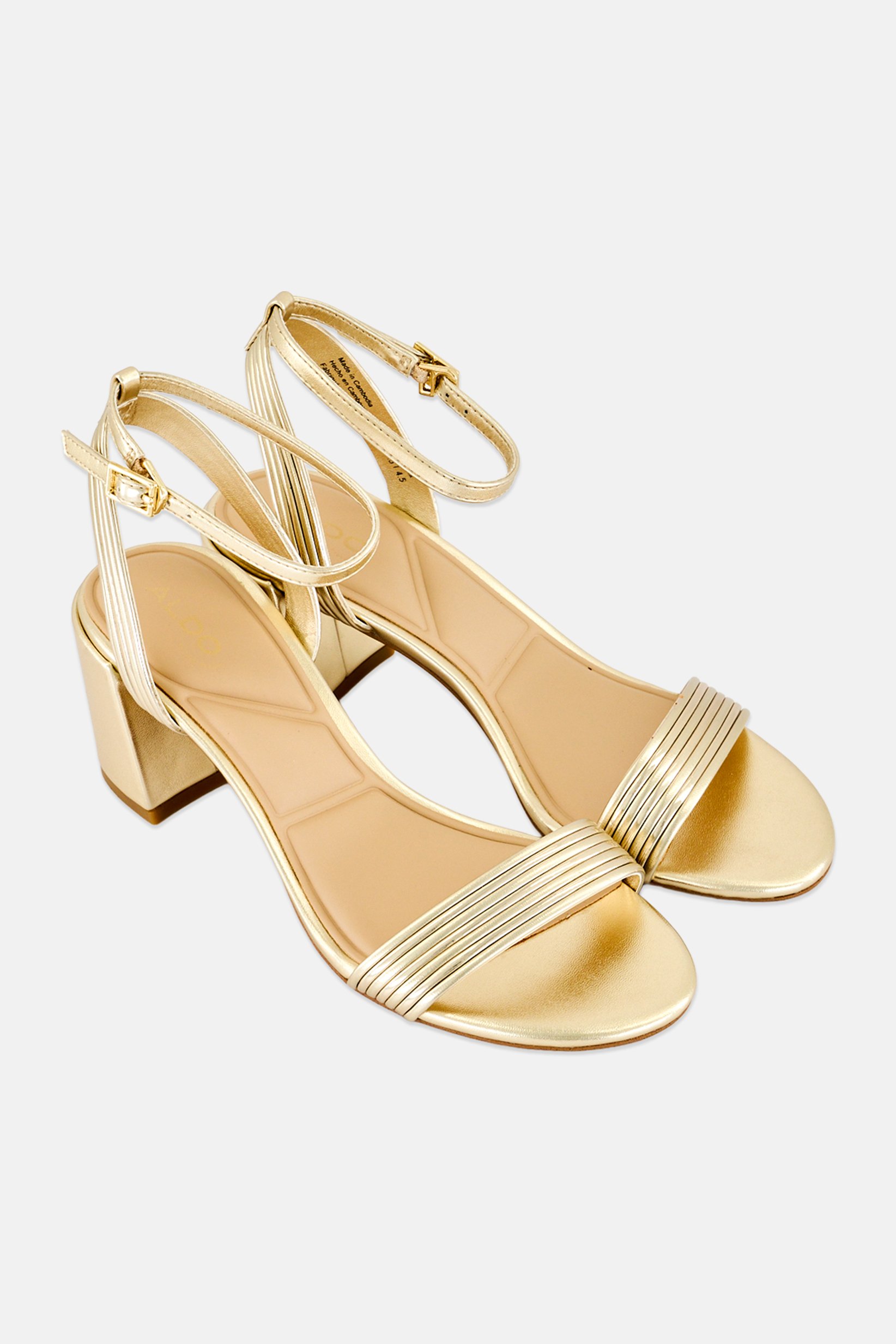 Women Emelda Adjustable Buckle Sandal, Gold
