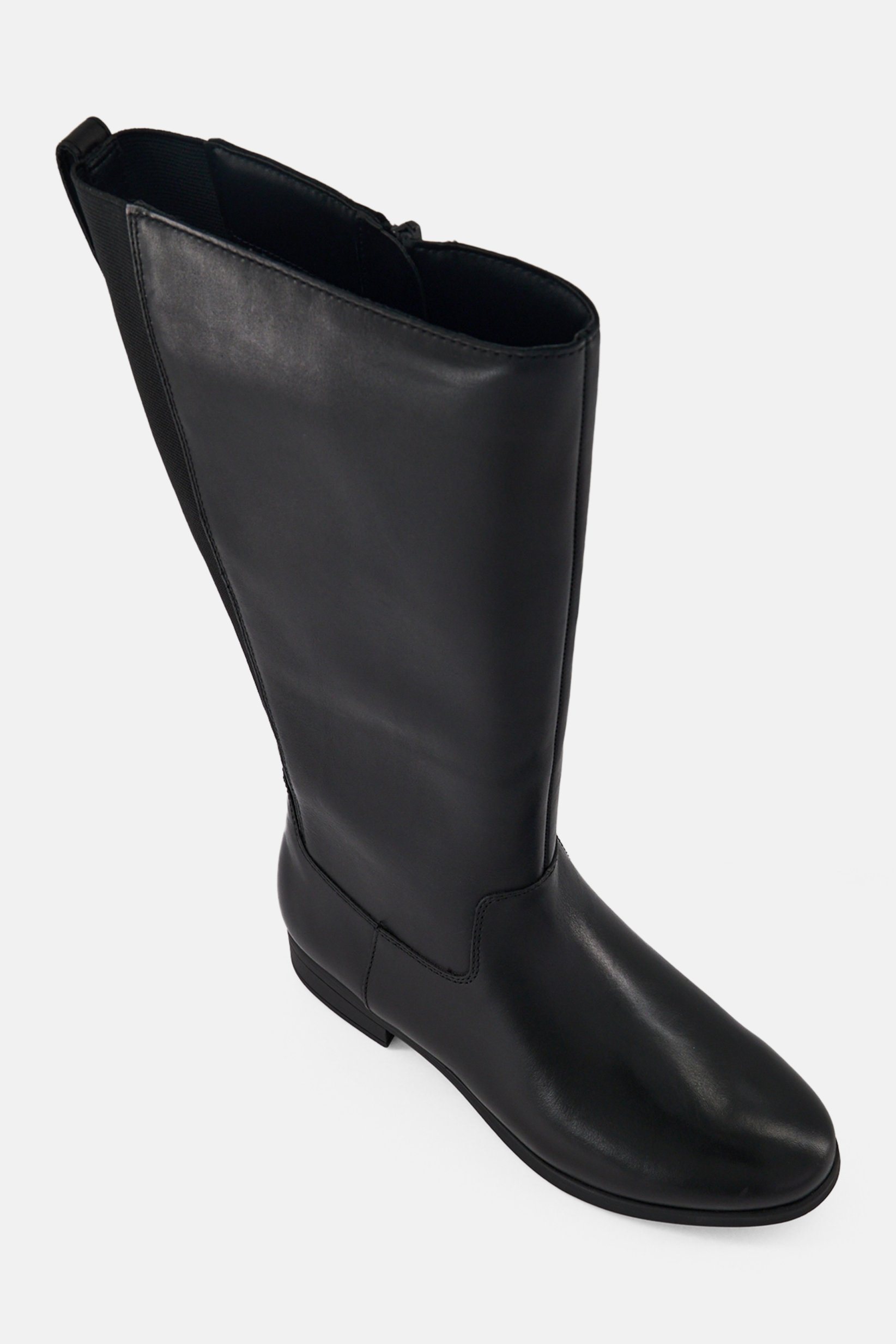 Women Wicoenitall Side Zipper Knee-Length Boots, Black