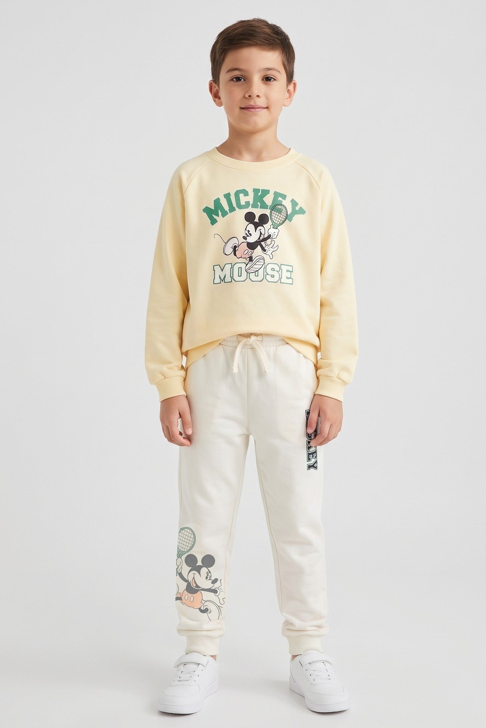 Mickey And Friends Kids Boy 2 Pieces Graphic Print Sweatshirt And Jogger Pants, Multicolor