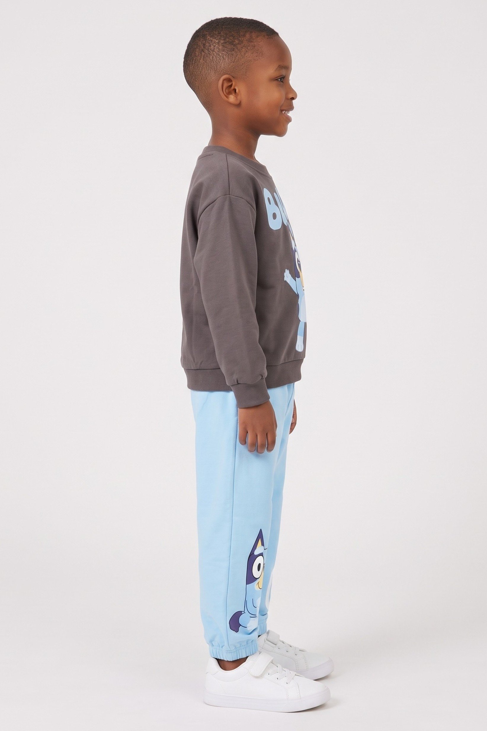 Kids Boy 2 Pcs Graphic Print Long Sleeve Sweashirt And Jogger Set, Multicolor