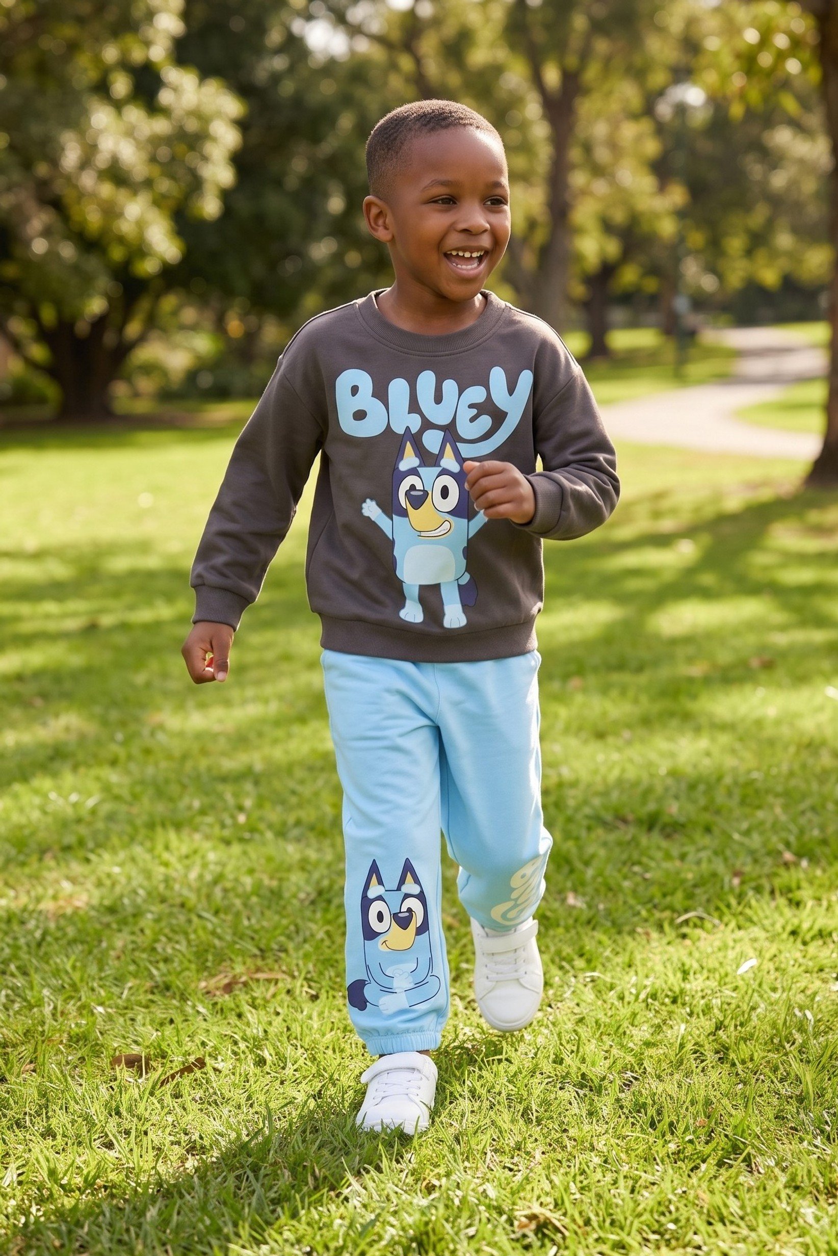 Kids Boy 2 Pcs Graphic Print Long Sleeve Sweashirt And Jogger Set, Multicolor